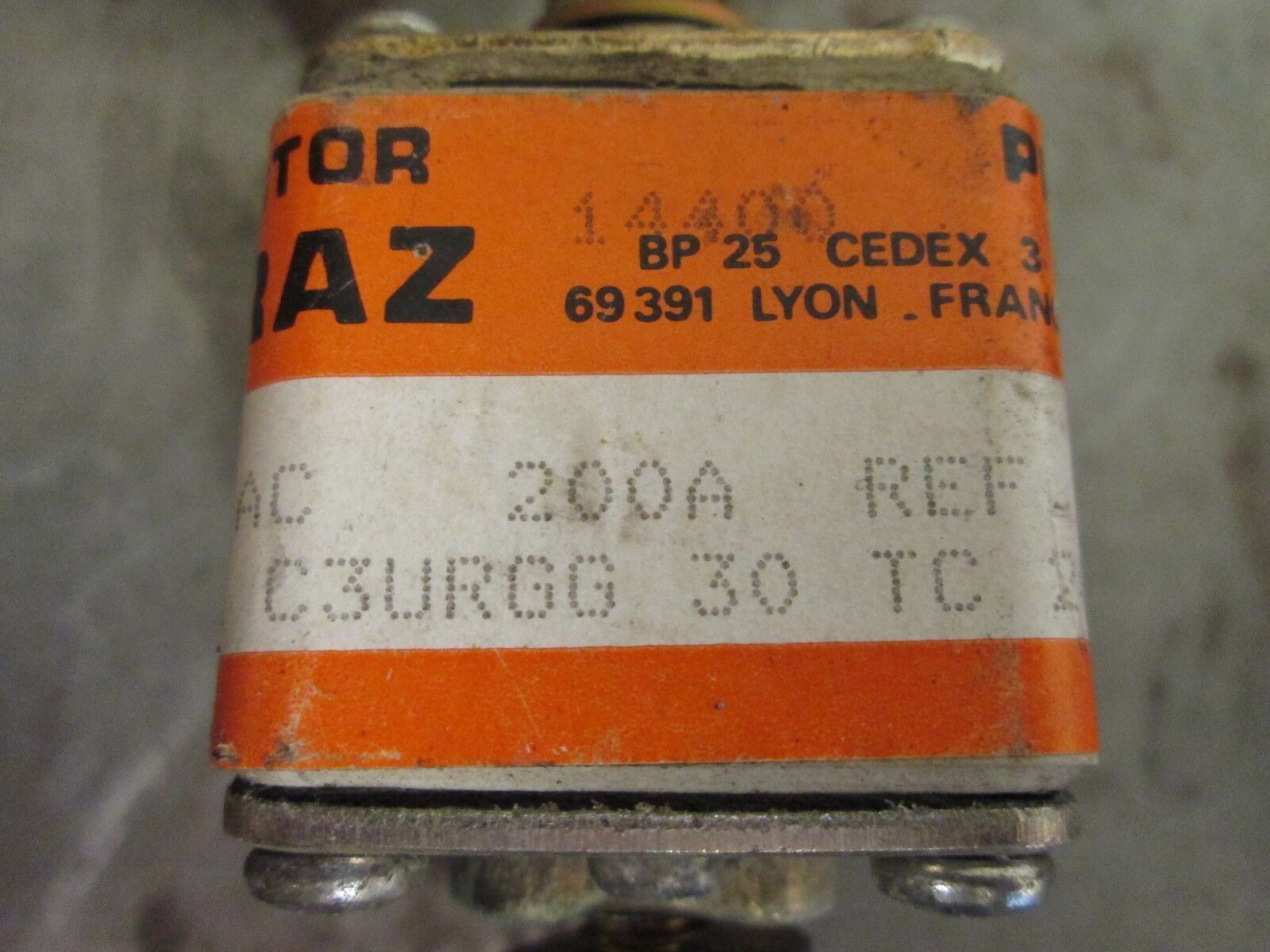 Ferraz Fuse 6BODK C3URGG 30 TC 200 S 200A 600V *No Aux. Contact* Used