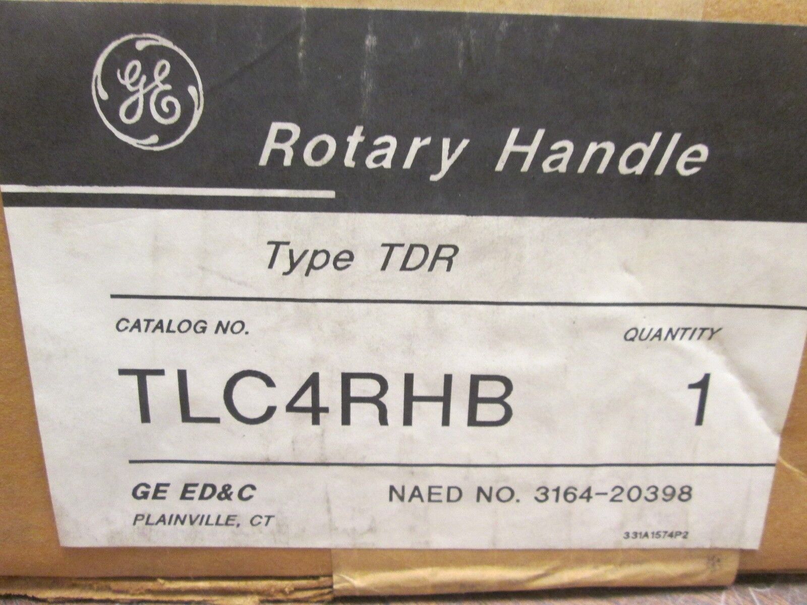 GE Type TDR Rotary Handle TLC4RHB New Surplus