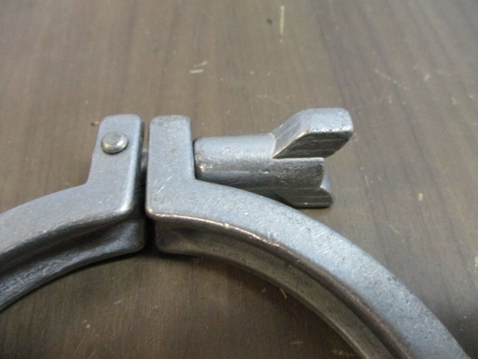 Misc. Brand Stainless Steel Sanitary Clamp Size: 4.5" Used