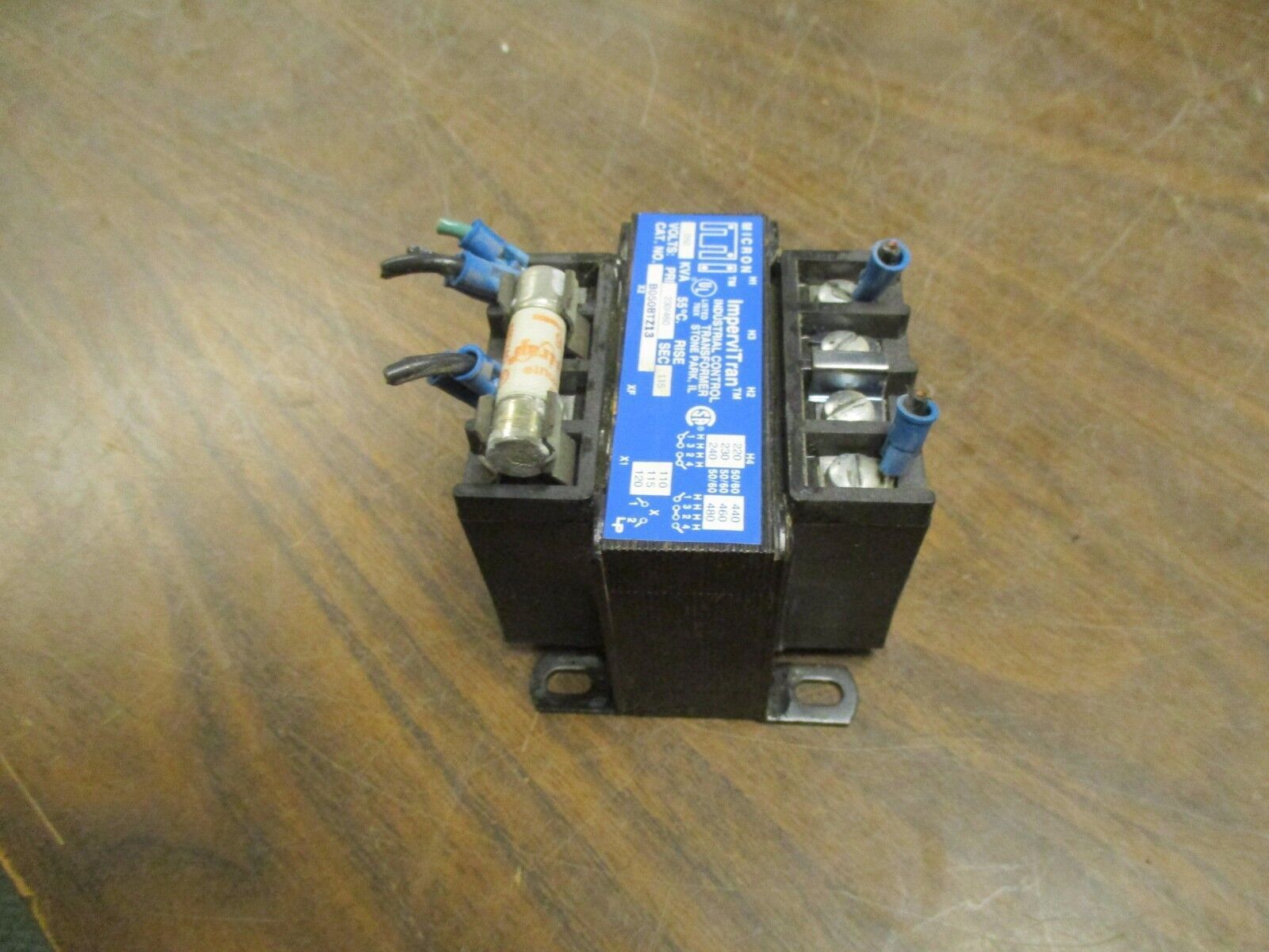 Micron ImperviTran Control Transformer B050BT213 0.050KVA Used