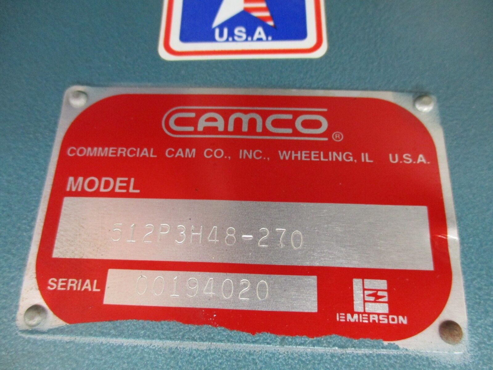 Camco Parallel Index Drive 512P3H48-270 New Surplus
