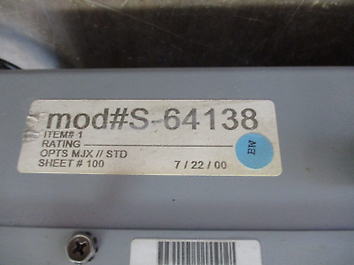 Siemens Accu/Stat MJ-X Voltage Regulator Control Panel S-64138 Used