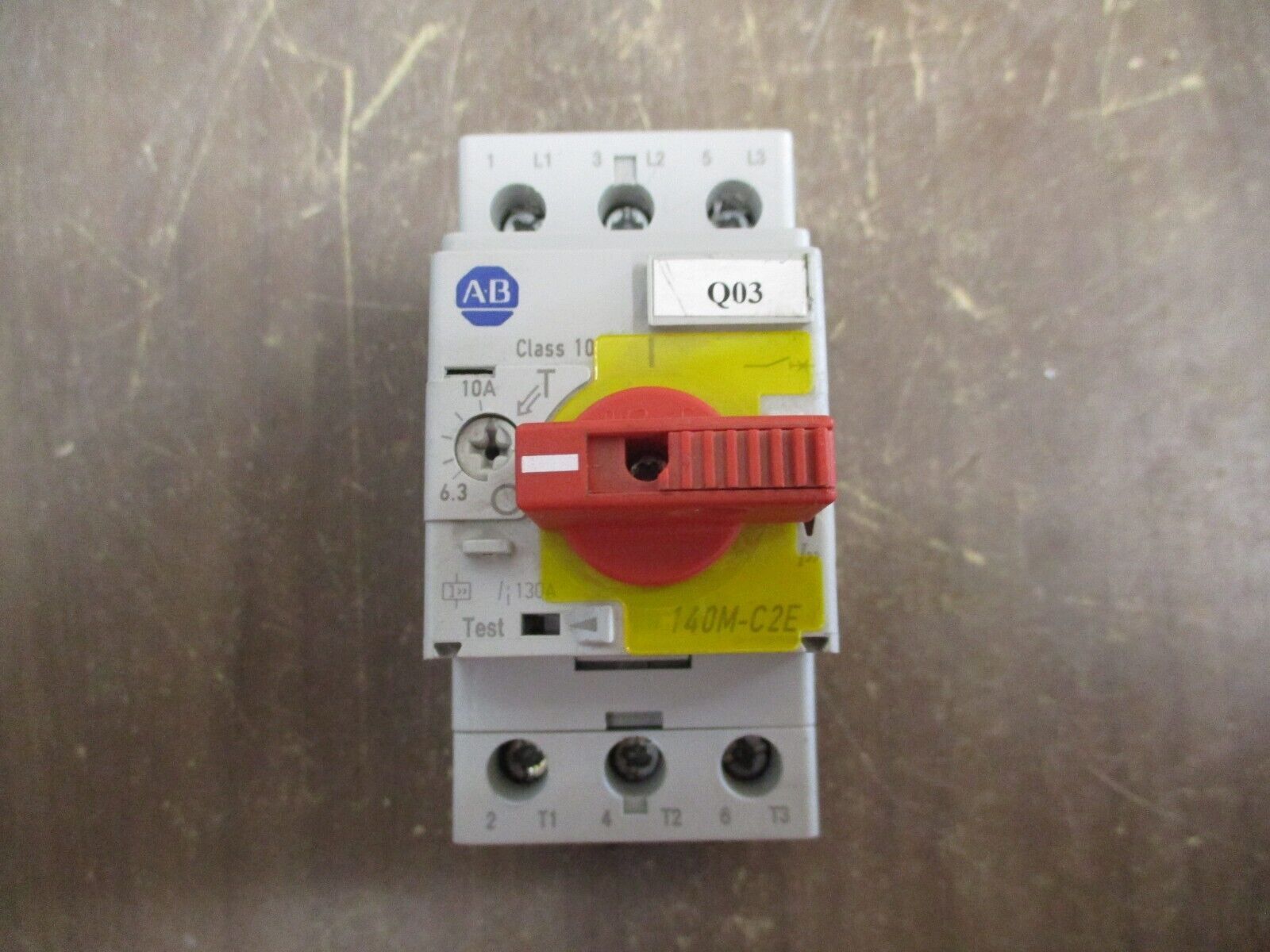 Allen-Bradley Manual Motor Protector 140M-C2E-C10 Trip : 6.3-10A Used
