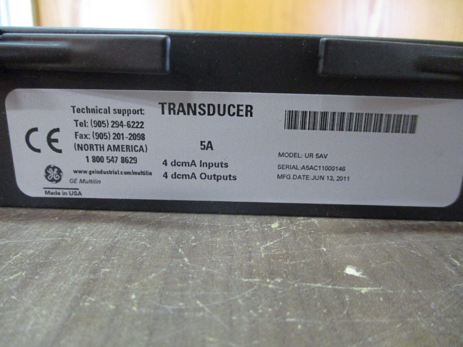 GE Multilin Transudcer Module UR 5AV 4dcmA Inputs 4dcmA Outputs Used