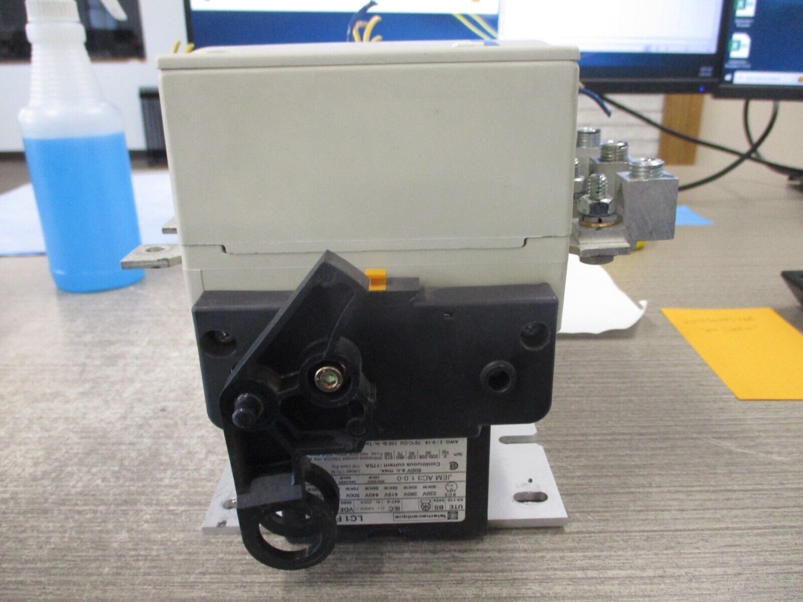 Telemecanique Contactor w/ 2 Aux Blocks LC1F115 115-120V Coil Used