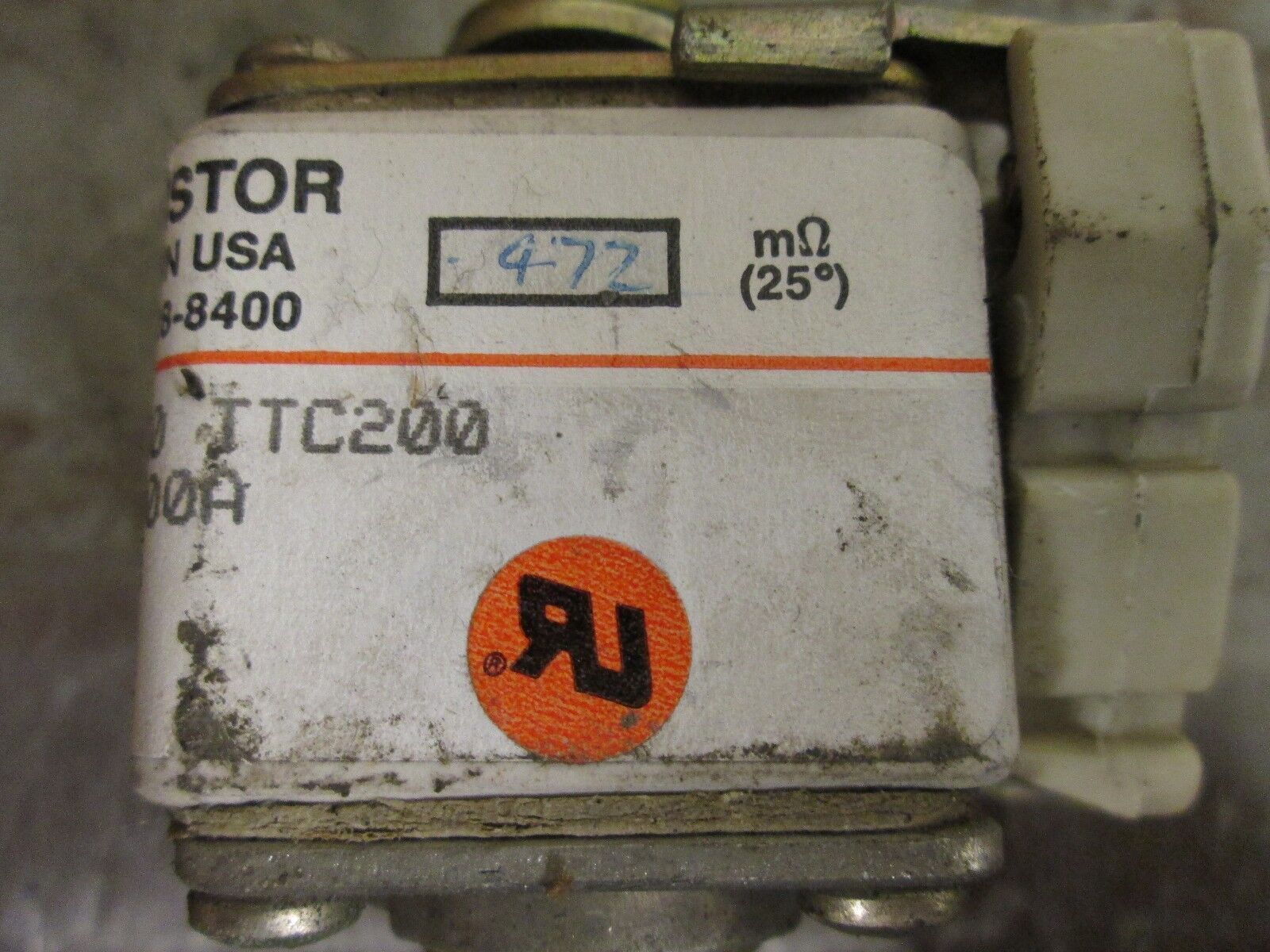 Ferraz Fuse 6BODK C3URGG 30 TTC 200 200A 600V *No Aux. Contact* Used