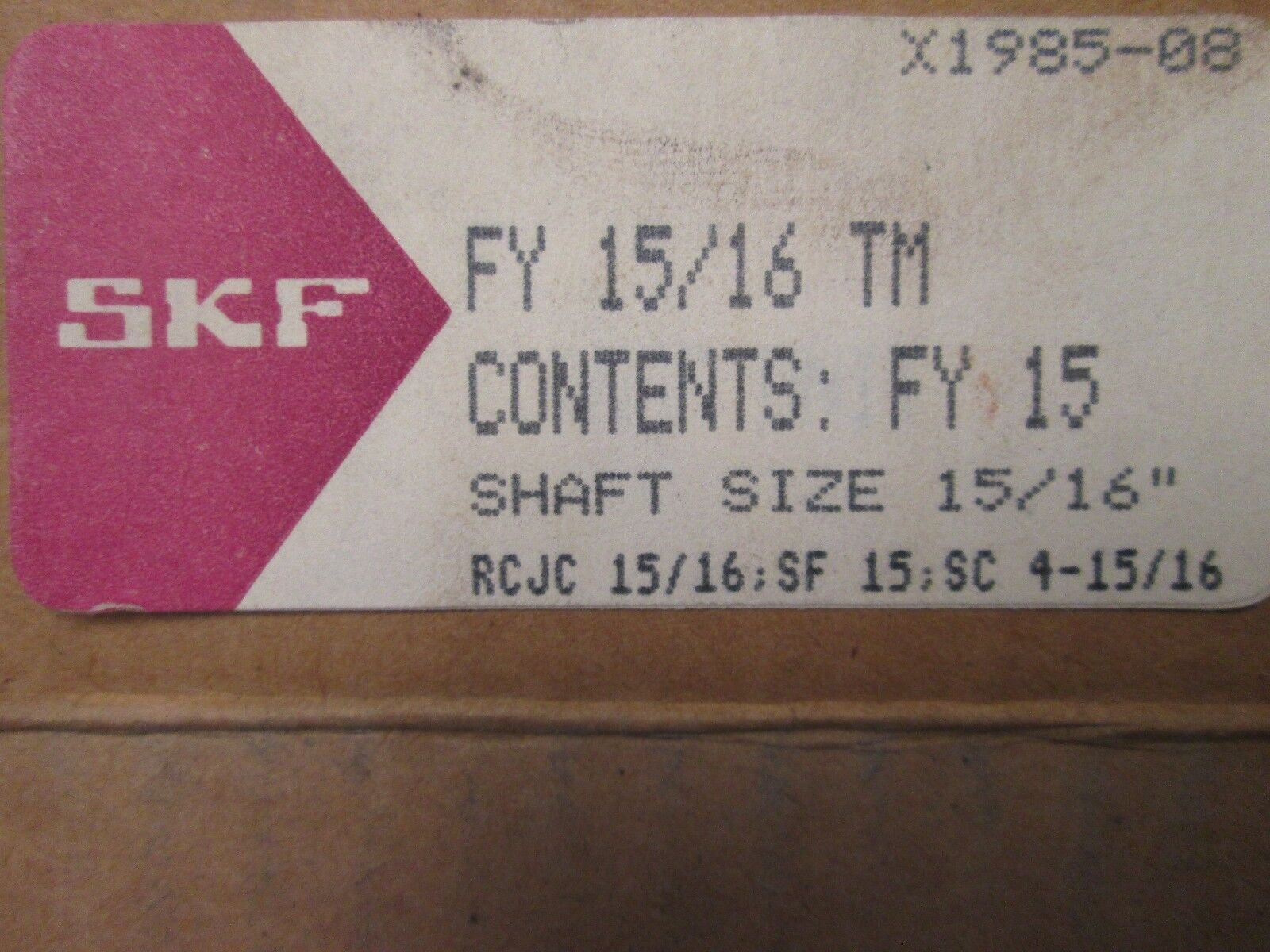 SKF 15/16" Flange Unit Ball Bearing FY 15/16 TM New Surplus