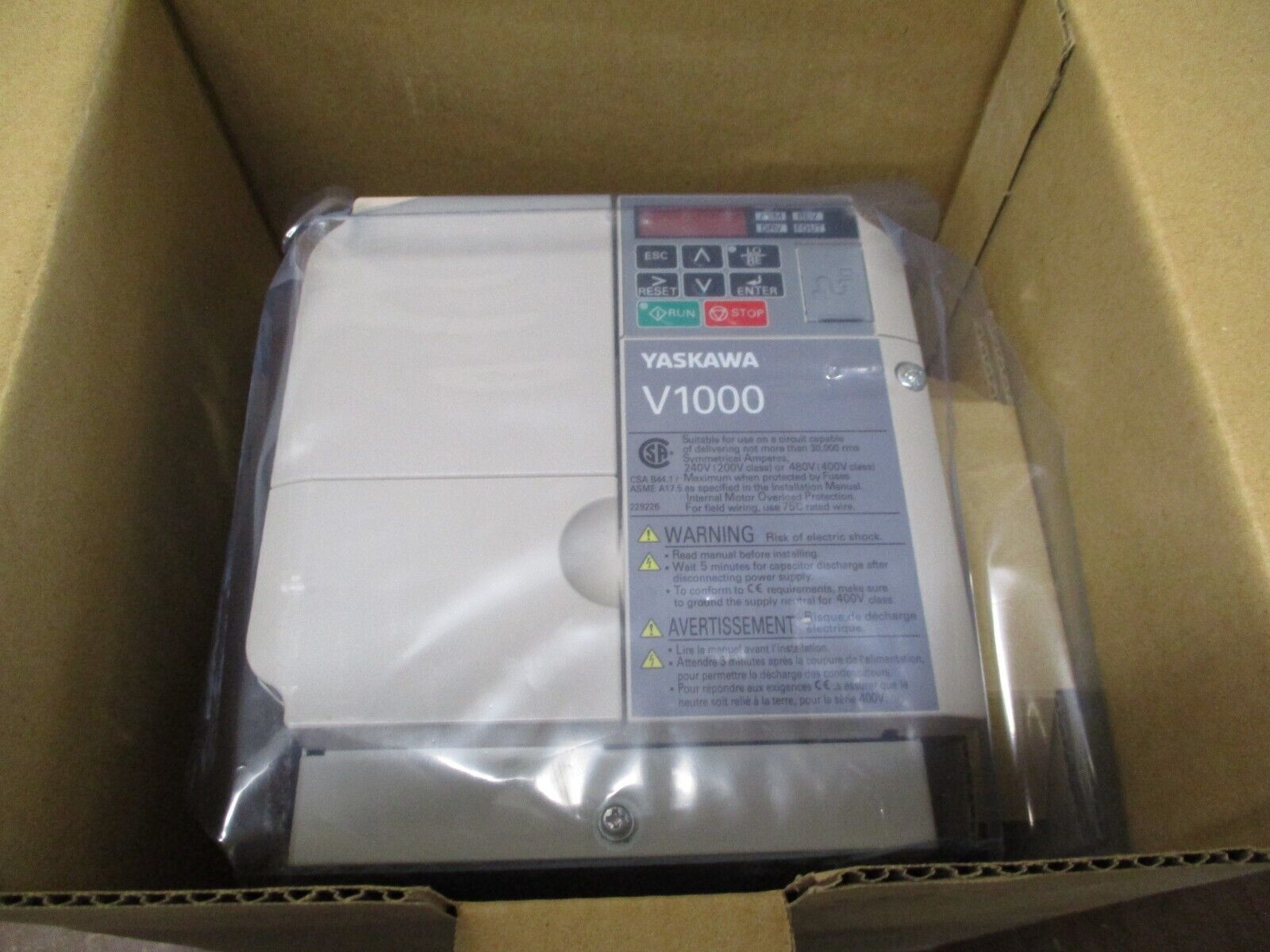 Yaskawa V1000 AC Drive CIMR-VU4A0011FAA Rev. C 7.5HP 380-480V New Surplus