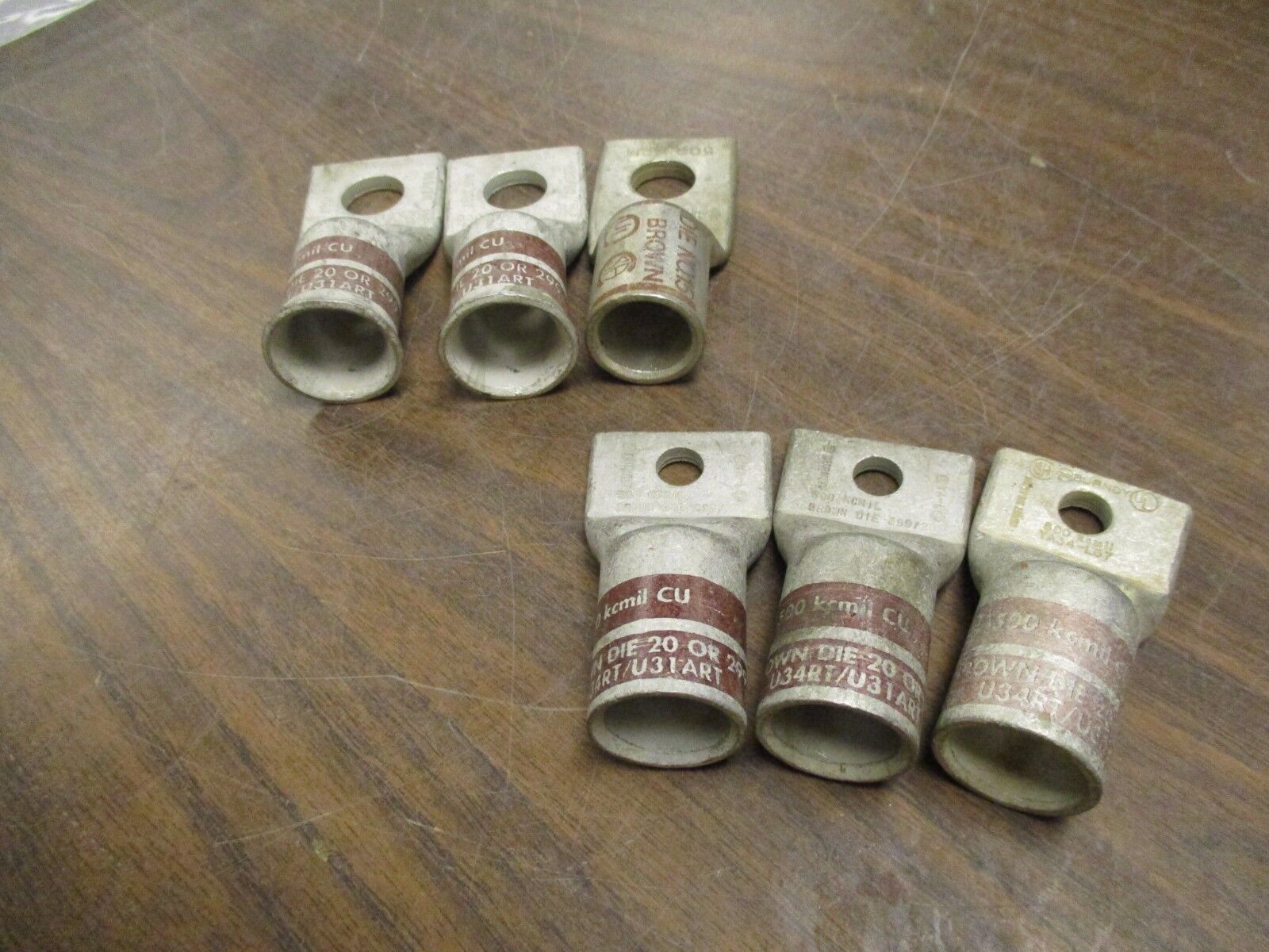 Misc Brands Crimp Lug 500MCM/kcmil CU *Lot of 6* New Surplus