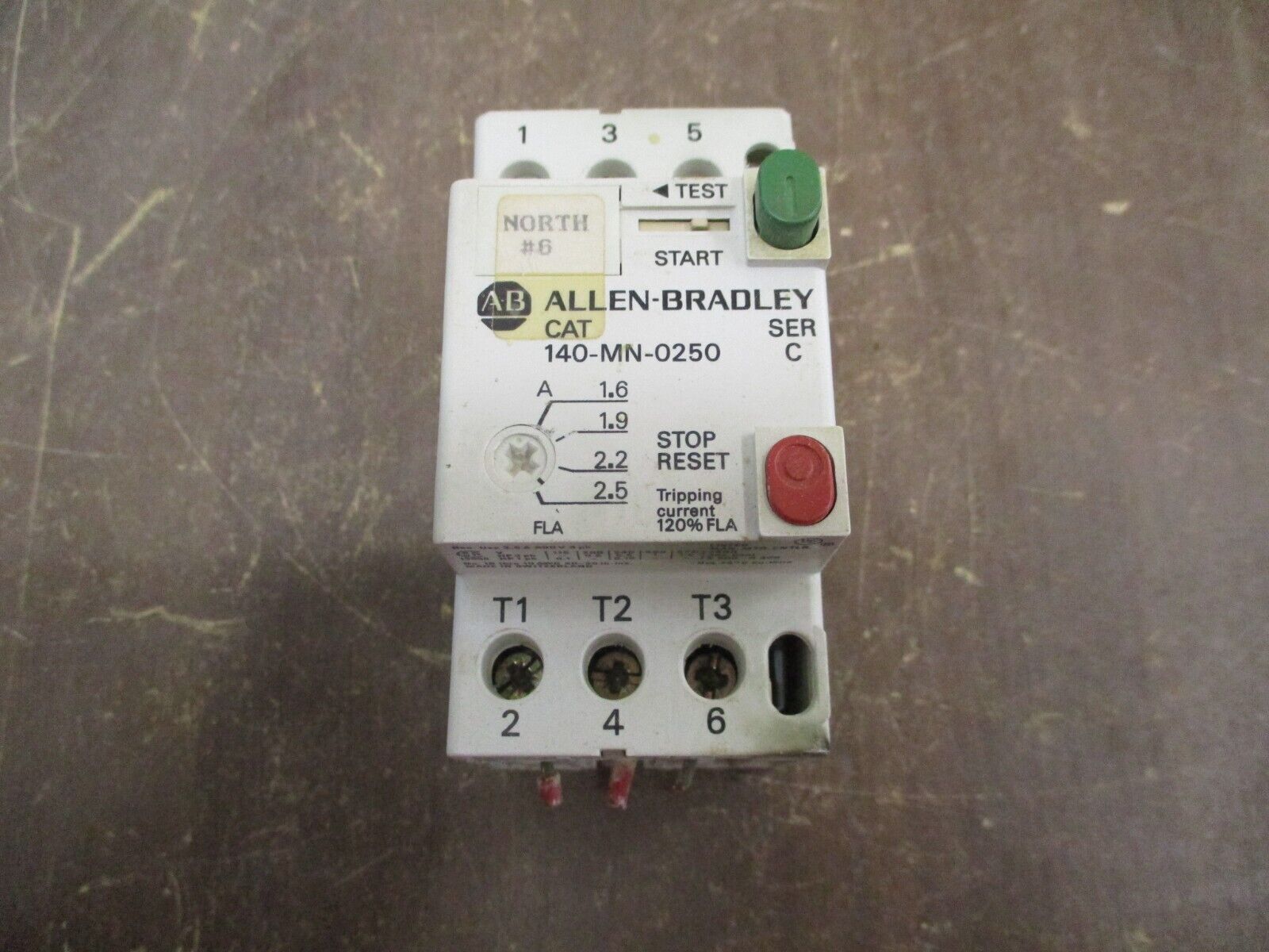 Allen Bradley Manual Starter 140-MN-0250 1.6-2.5A Range 600V *Lot of 3* Used