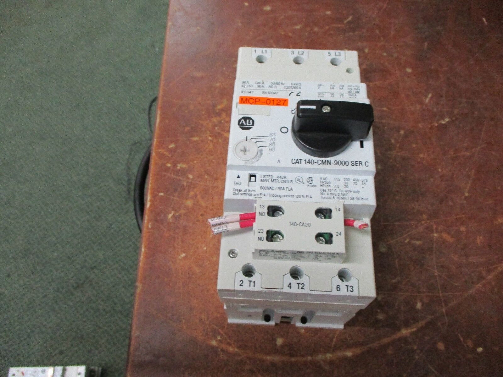 Allen-Bradley Compact Starter 190S-BND2-CC16C 25A 600V Trip: 10-16A Used