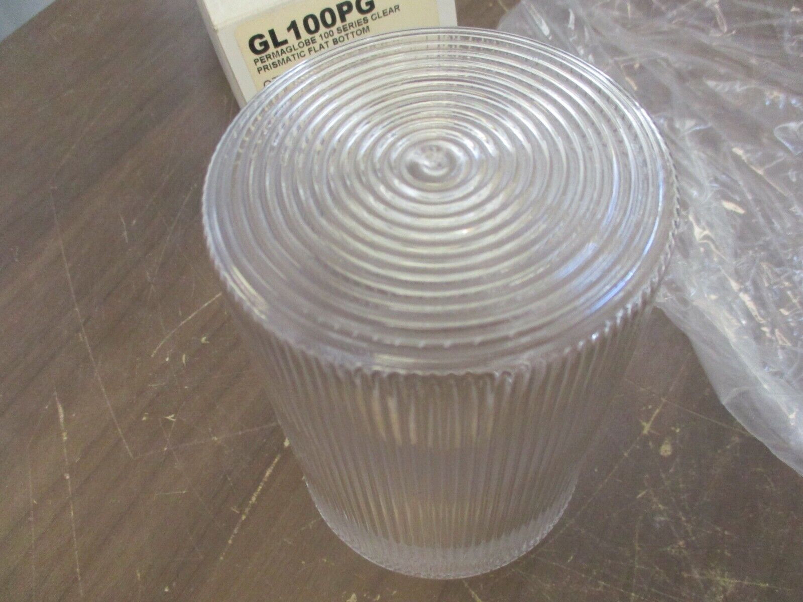 RAB 100 Series Permaglobe GL100PG Clear Prismatic Flat Bottom New Surplus