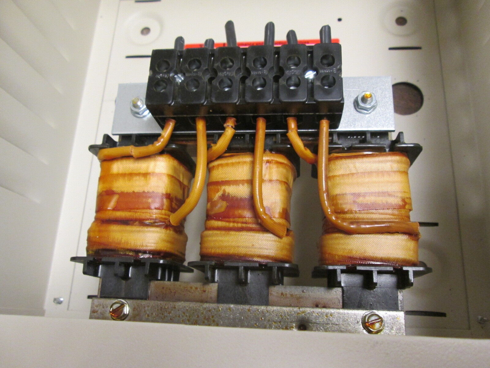 TCI KDRUL Drive Reactor KDRULD2PE01 Motor Amps: 27 3Ph 50/60Hz 600V 27A Used