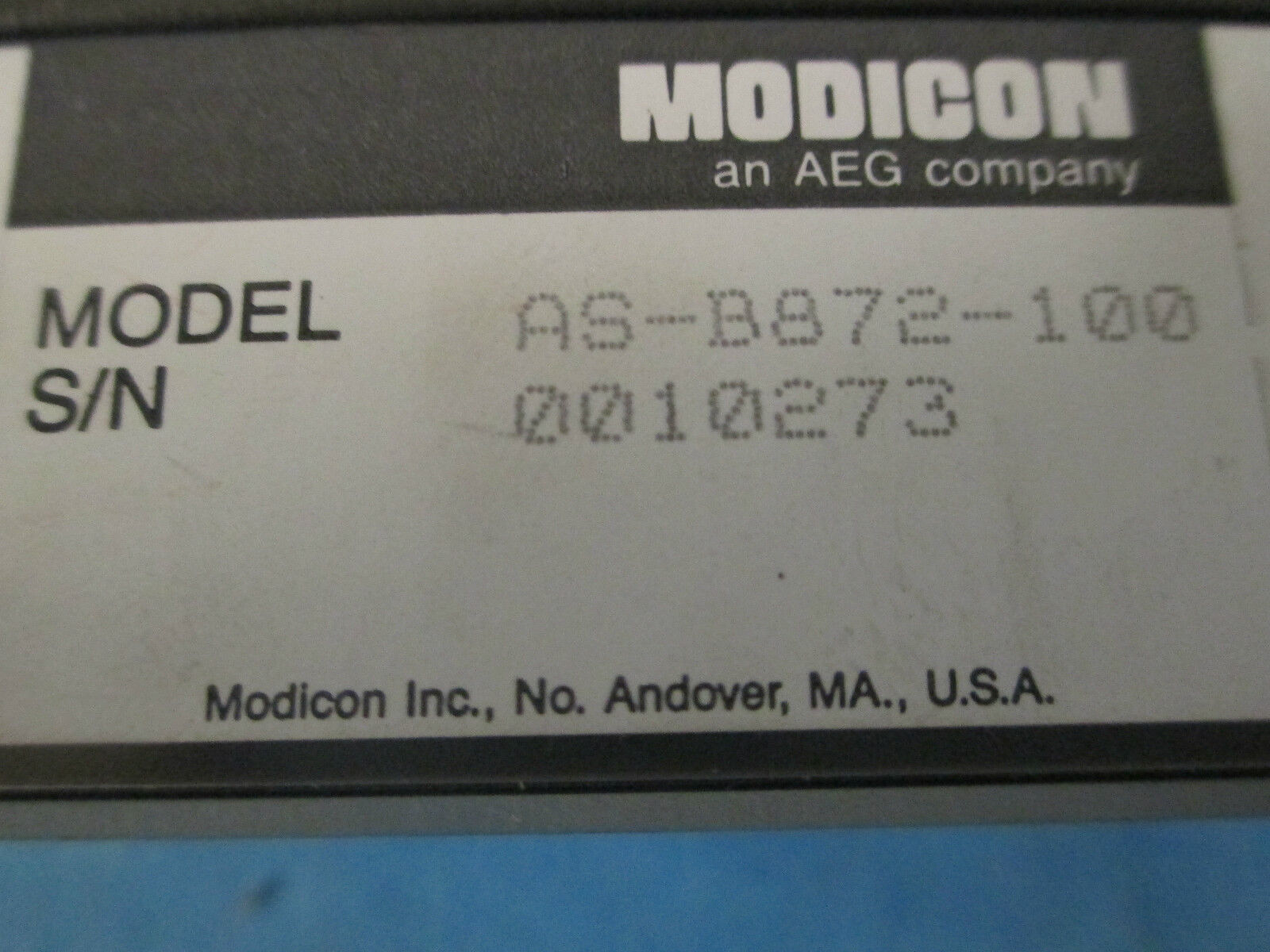 Modicon B872-100, AS-B872-100