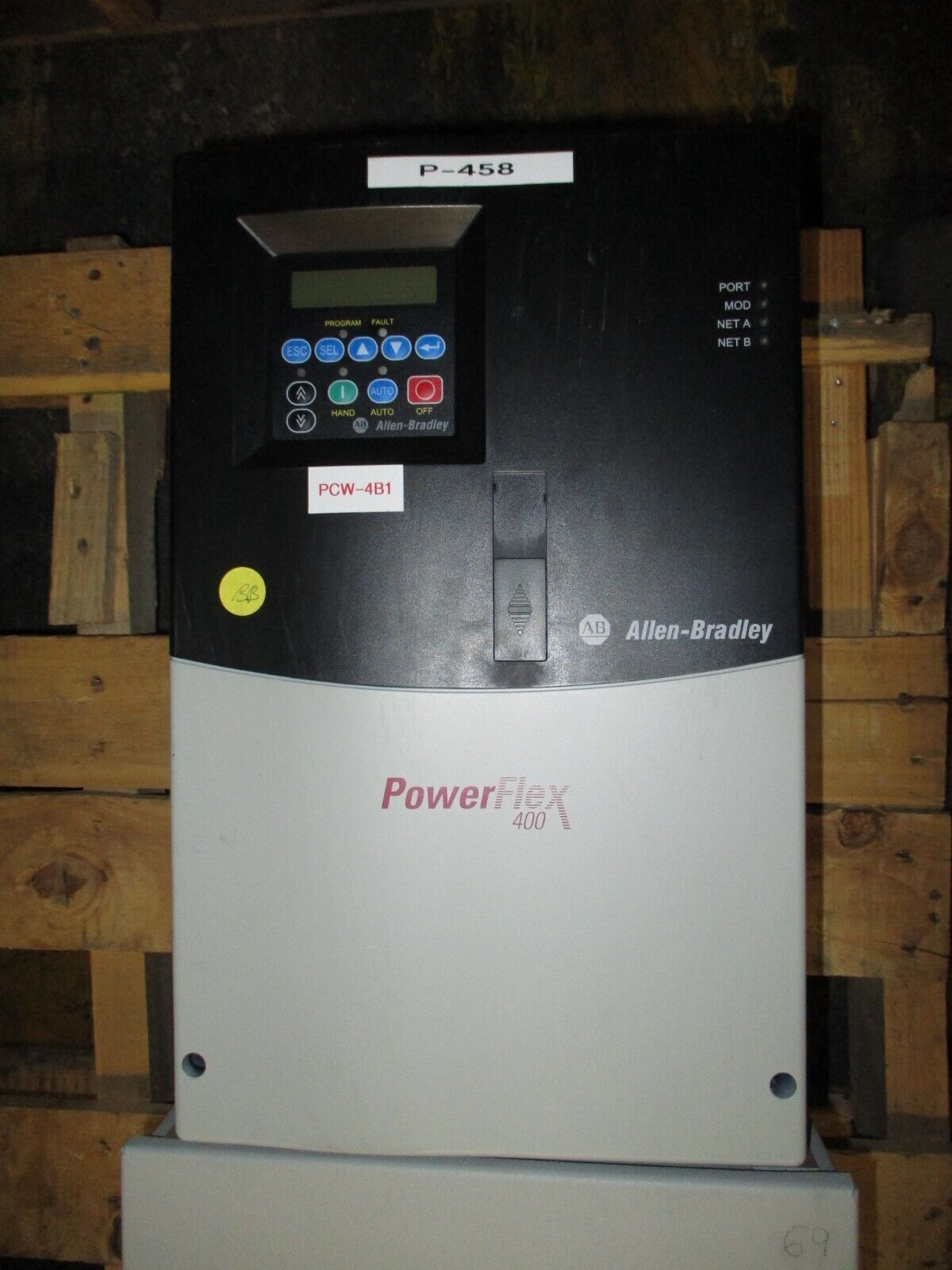 Allen-Bradley PowerFlex 400 AC Drive w/ Bypass 22C-D038A103 Ser. A 25HP 3Ph Used