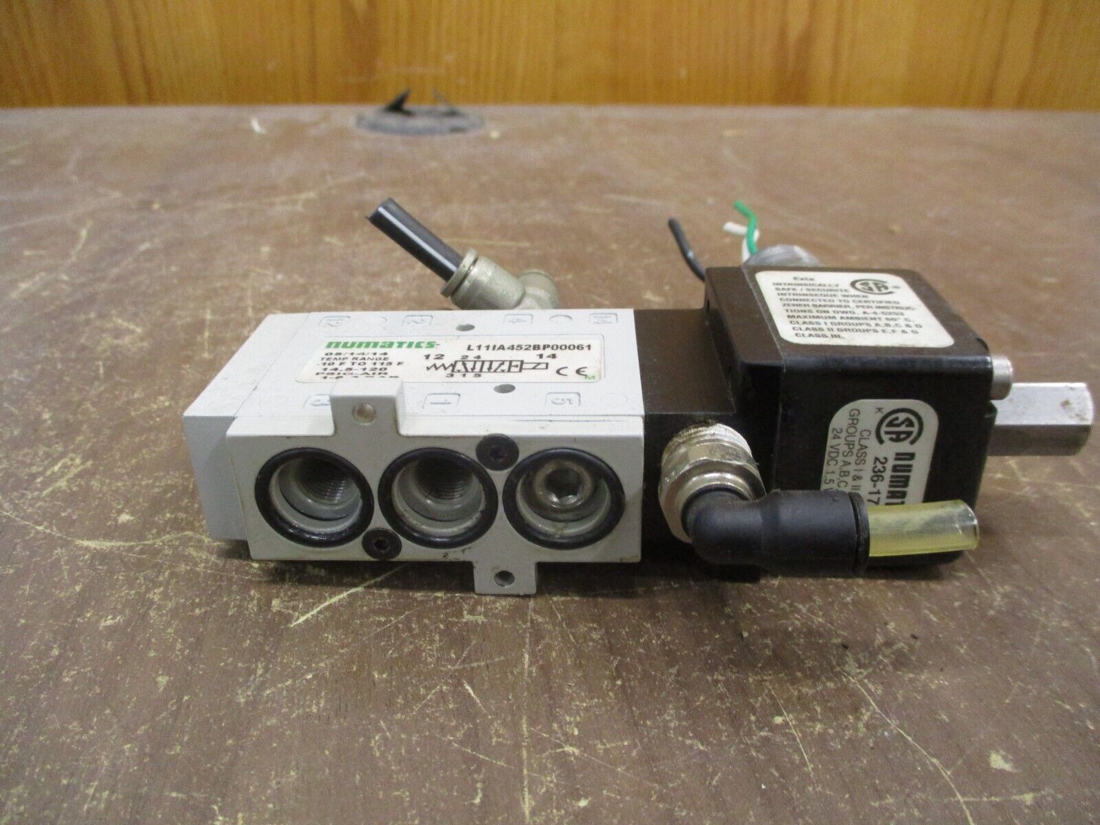 Numatics Solenoid Air Control Valve L11IA452BP00061 14.5-120PSIG -10-115°F Used
