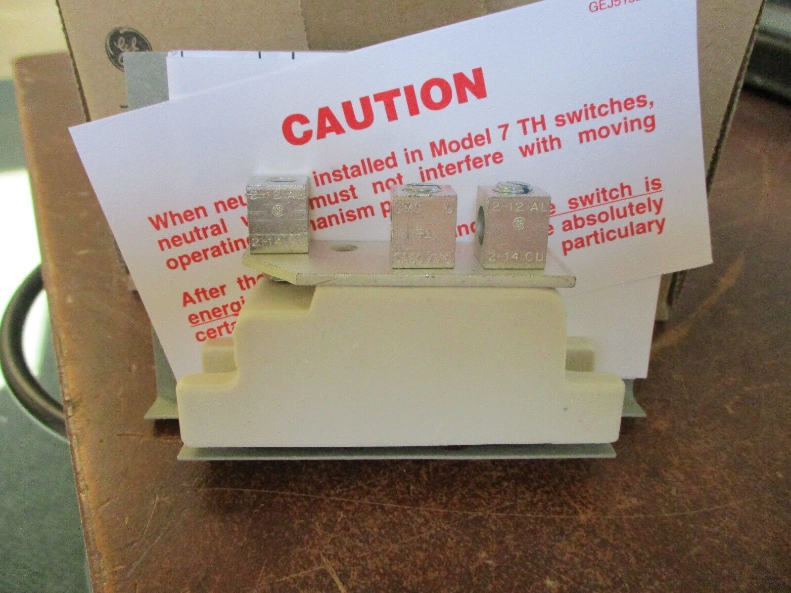 GE Insulated Groundable Neutral TNI62 Rev 09 Model 4 60A 600V New Surplus