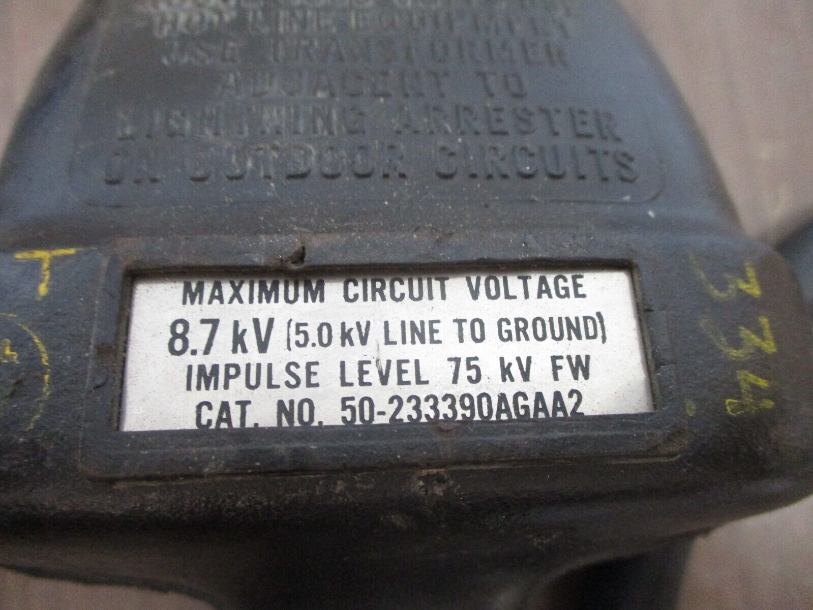 GE High Voltage Tester Clamp 50-233390AGAA2 8.7kV (5.0kV Line to Ground) Used