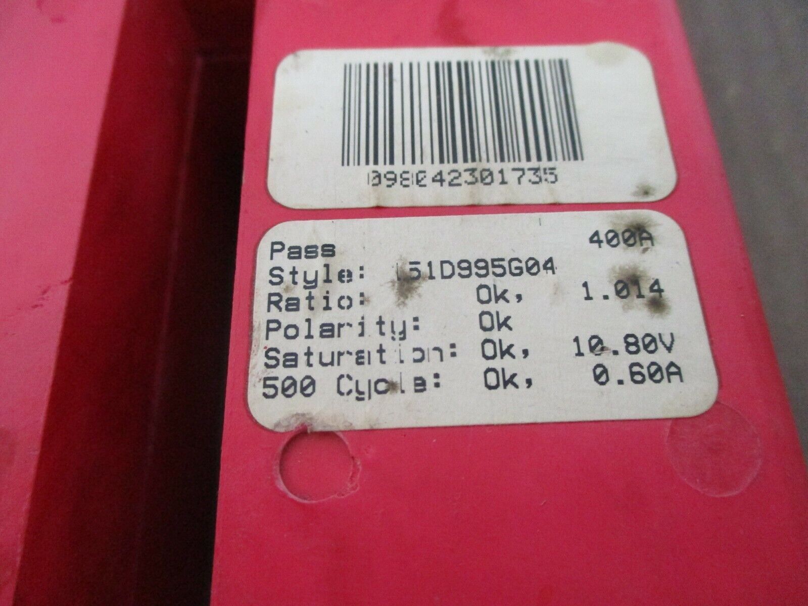 Westinghouse Current Sensor 151D995G04 400A Used