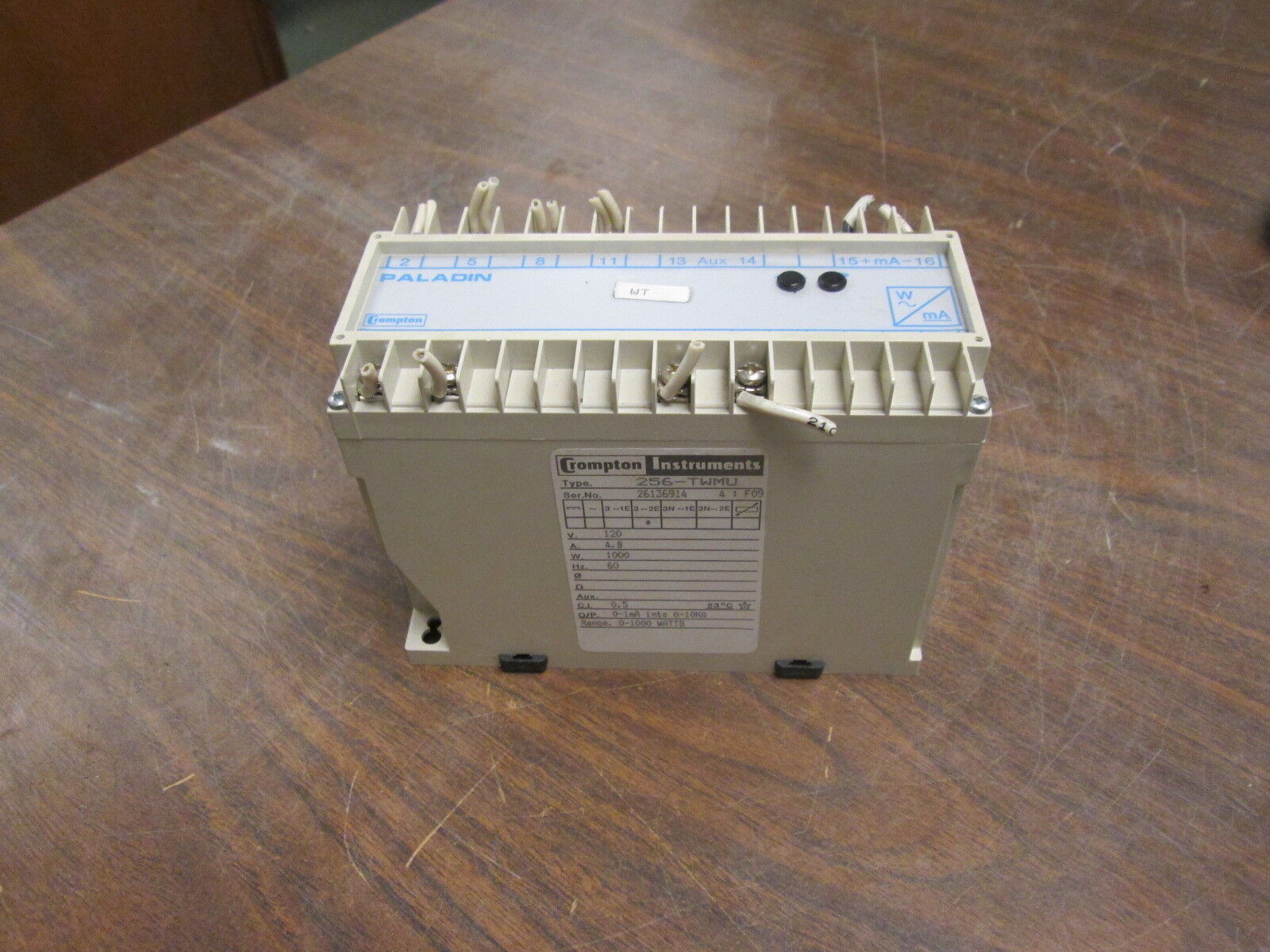 Crompton Paladin Transducer 256-TWMU 120V 60Hz 1000W 4.8A *Broken Mounting Foot*