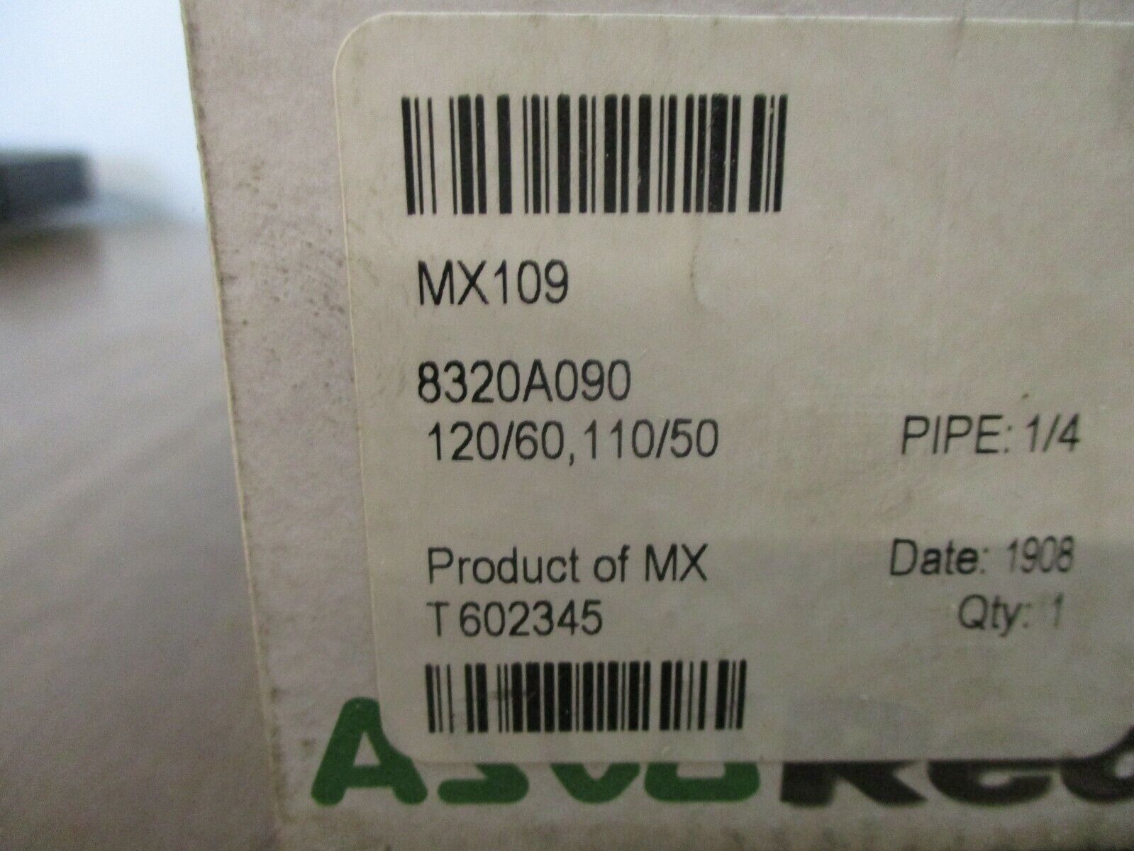 Asco Red Hat Solenoid Valve 8320A090 110/120V 50/60Hz New Surplus