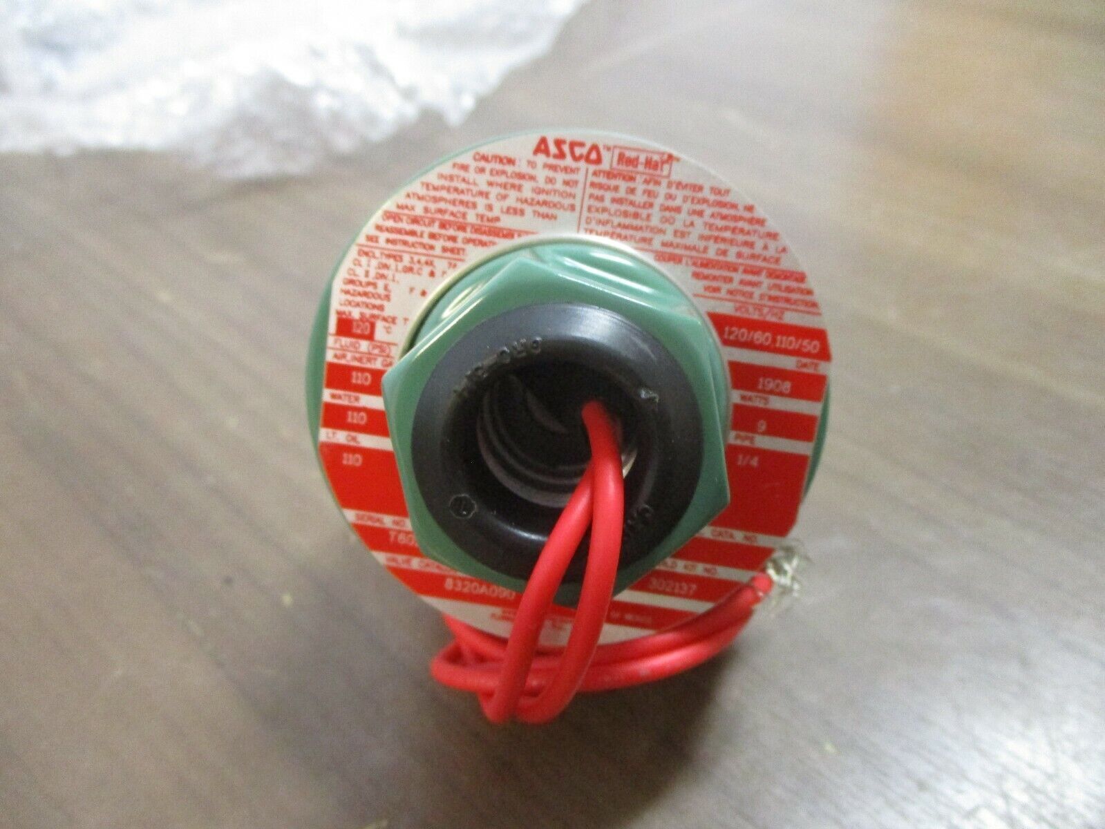Asco Red Hat Solenoid Valve 8320A090 110/120V 50/60Hz New Surplus