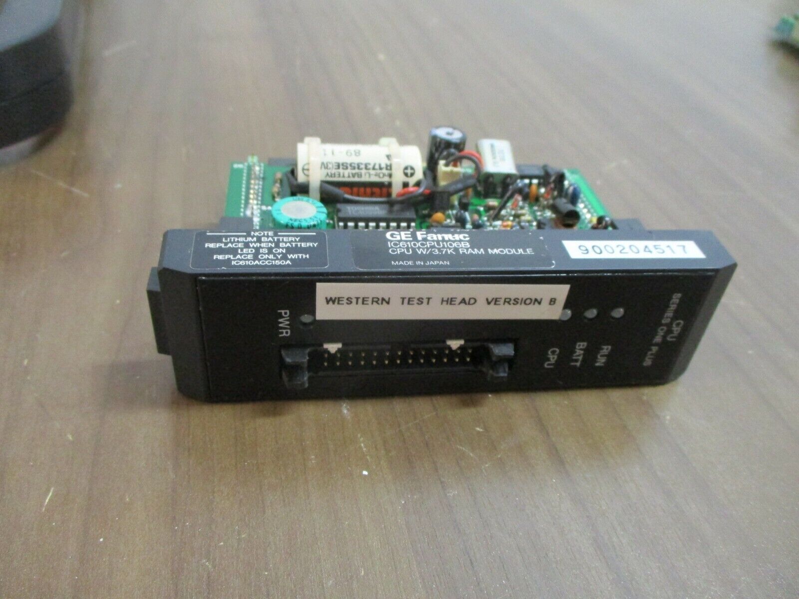 GE Fanuc Series One Plus CPU Module IC610CPU106B w/3.7K Ram Module Used