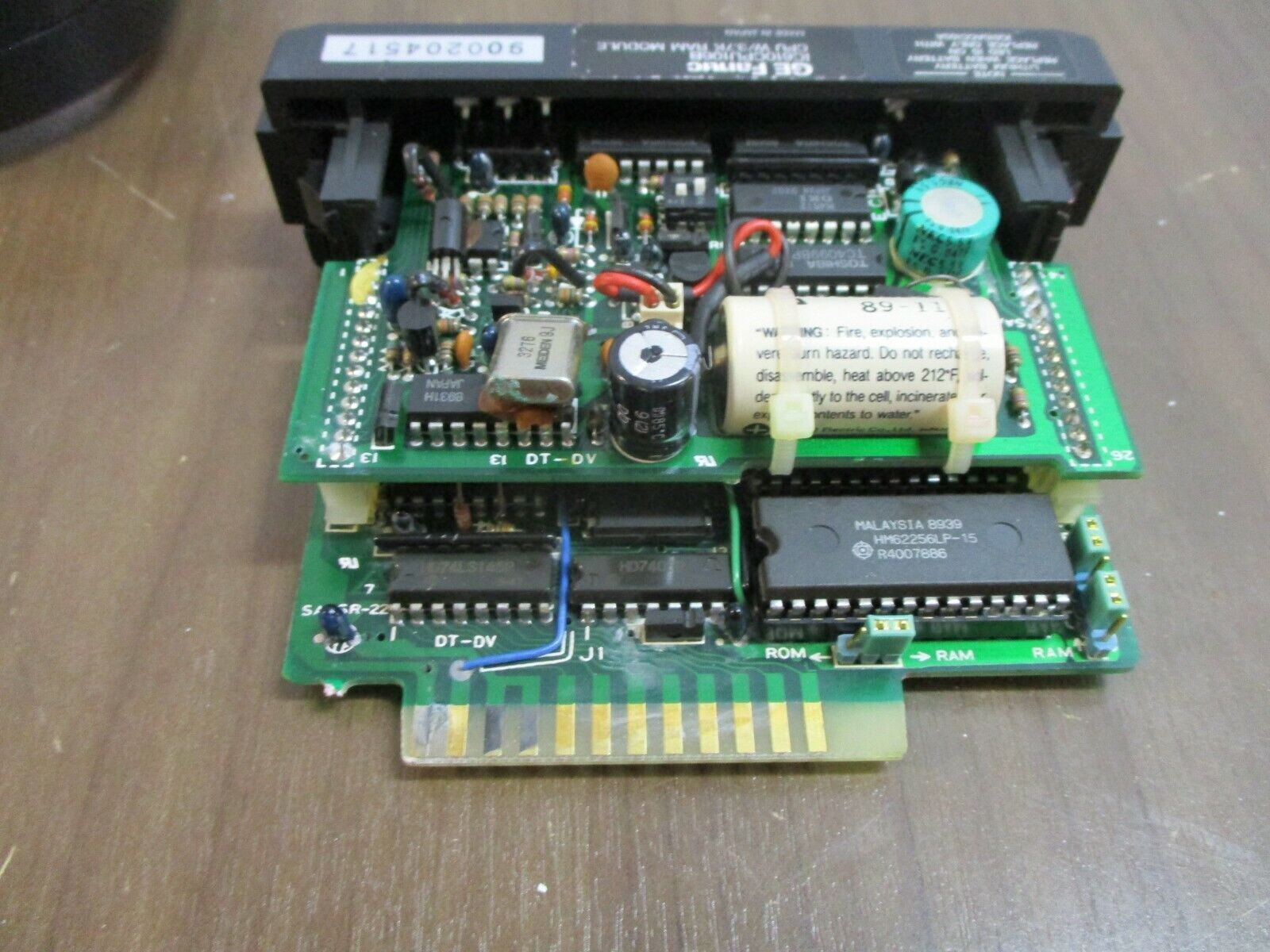 GE Fanuc Series One Plus CPU Module IC610CPU106B w/3.7K Ram Module Used