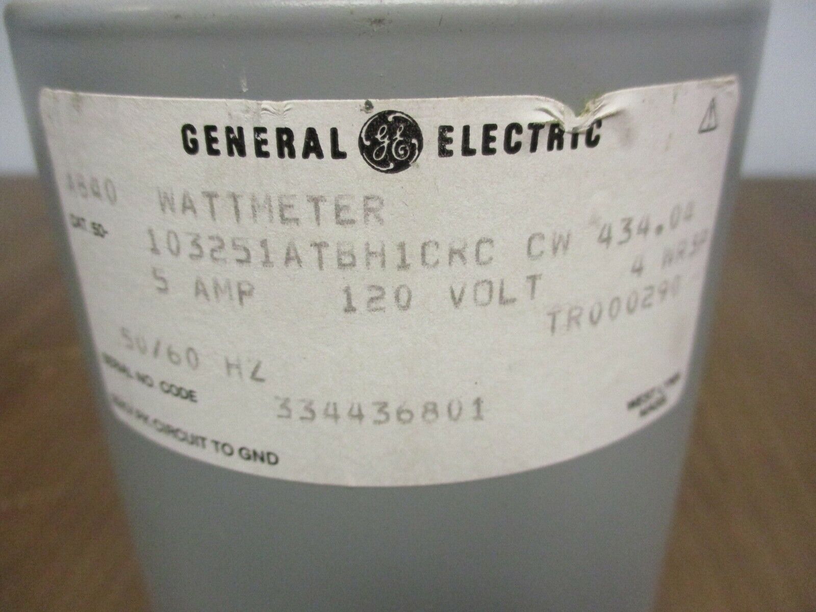 GE AC Wattmeter 50-103251ATBH1CRC Range: 0-500kW Used