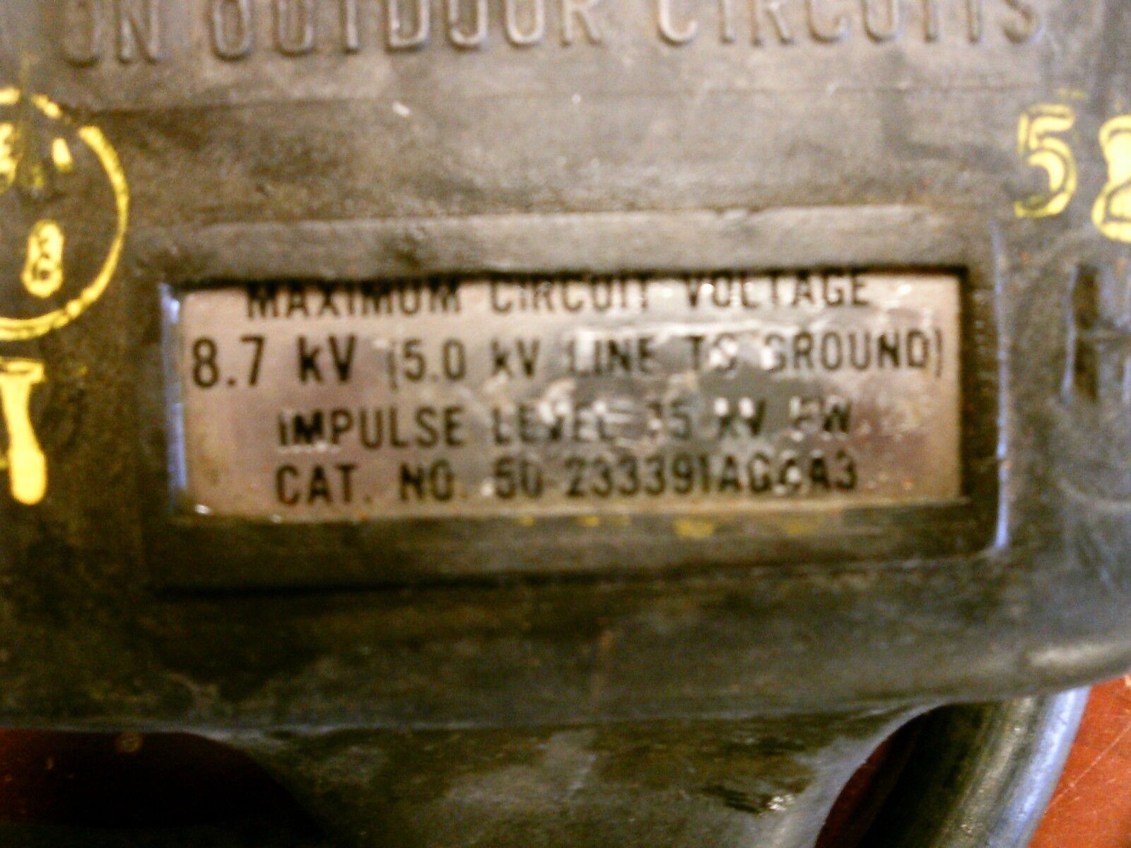 GE High Voltage Tester Clamp 50-233391AGAA3 8.7kV (5.0kV Line to Ground) Used