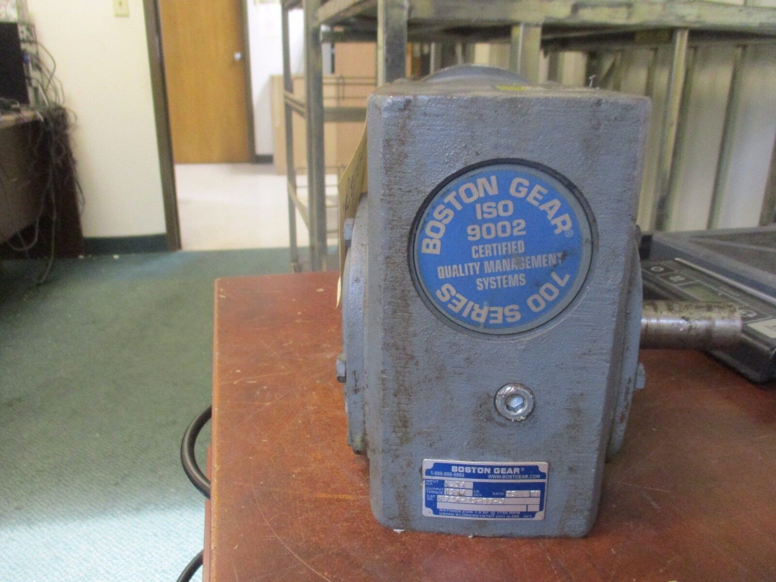 Boston Gear Reducer F726-25-B7-J Ratio: 25:1 1.94 HP In Used