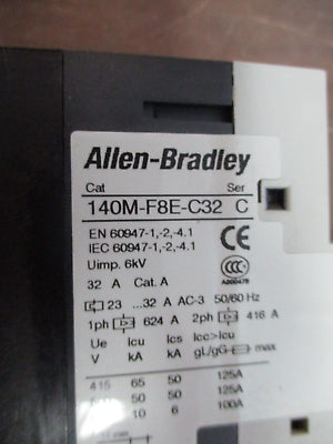 Allen-Bradley Motor Protector Disconnect 140M-F8E-C32 Ser. C Trip: 23-32A Used