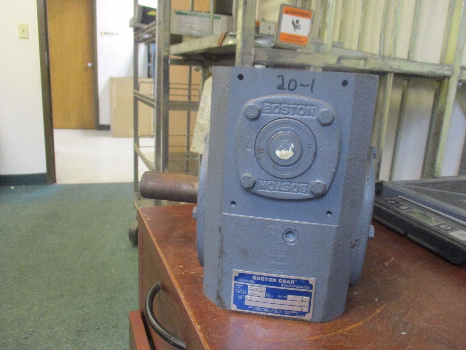 Boston Gear Reducer 732-20-J Ratio 20:1 3.79 HP In New Surplus