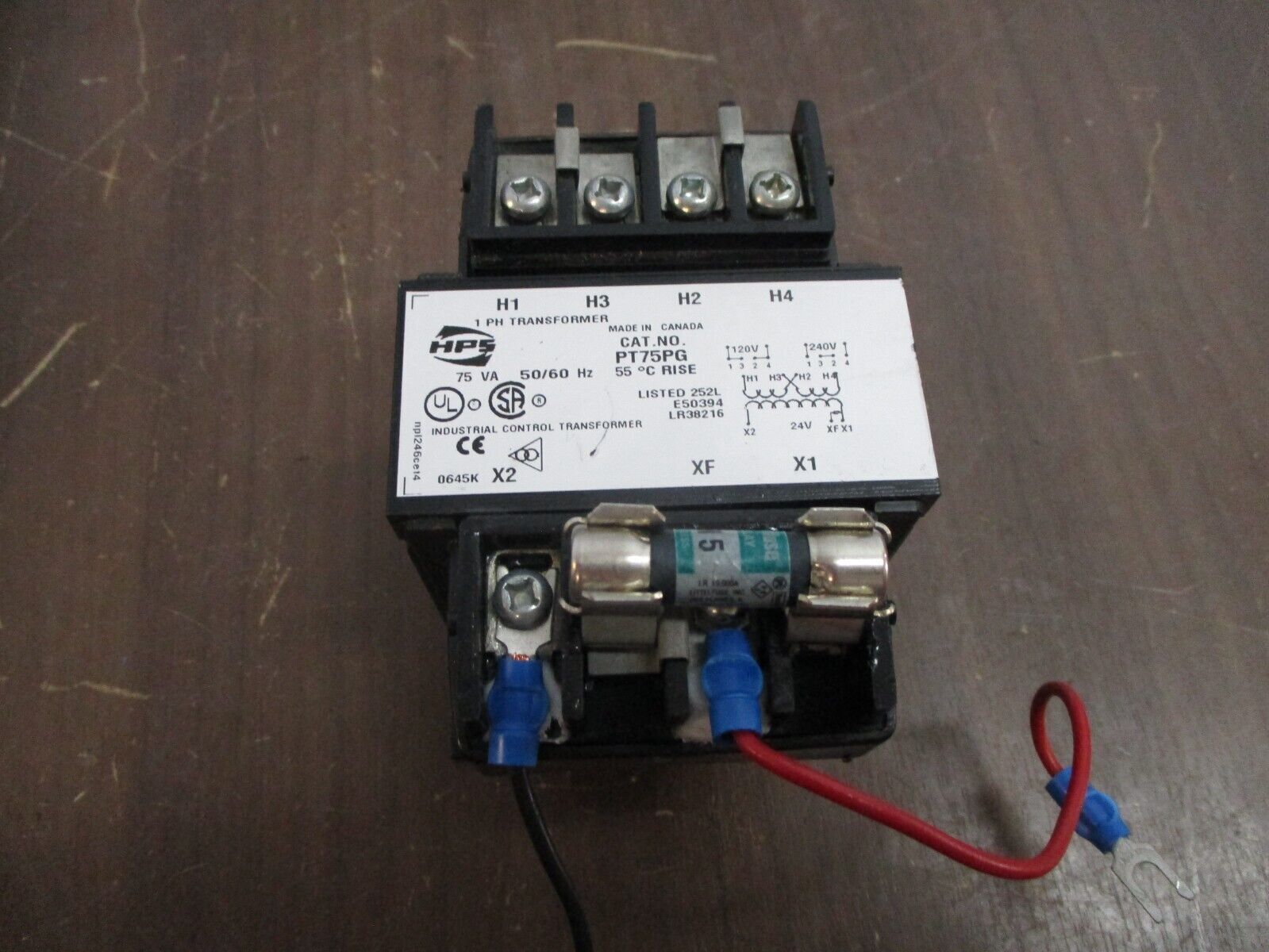 Hammond Control Transformer PT75PG 75VA Pri: 120/240V Sec: 24V 50/60Hz 1Ph Used