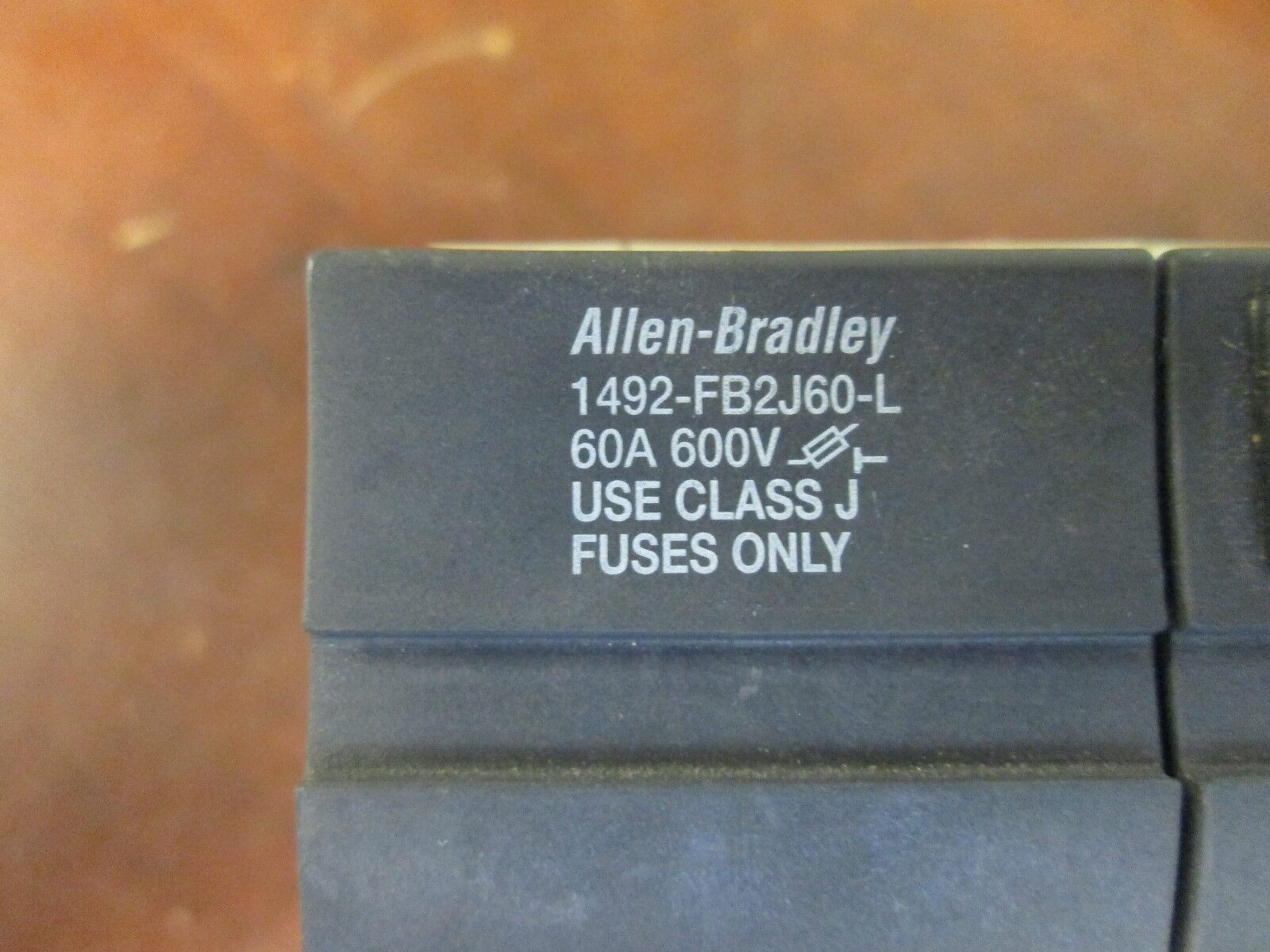 Allen-Bradley Fuseholder w/ Fuses 1492-FB2J60-L 60A 600V 2P w/ 50A Fuses Used