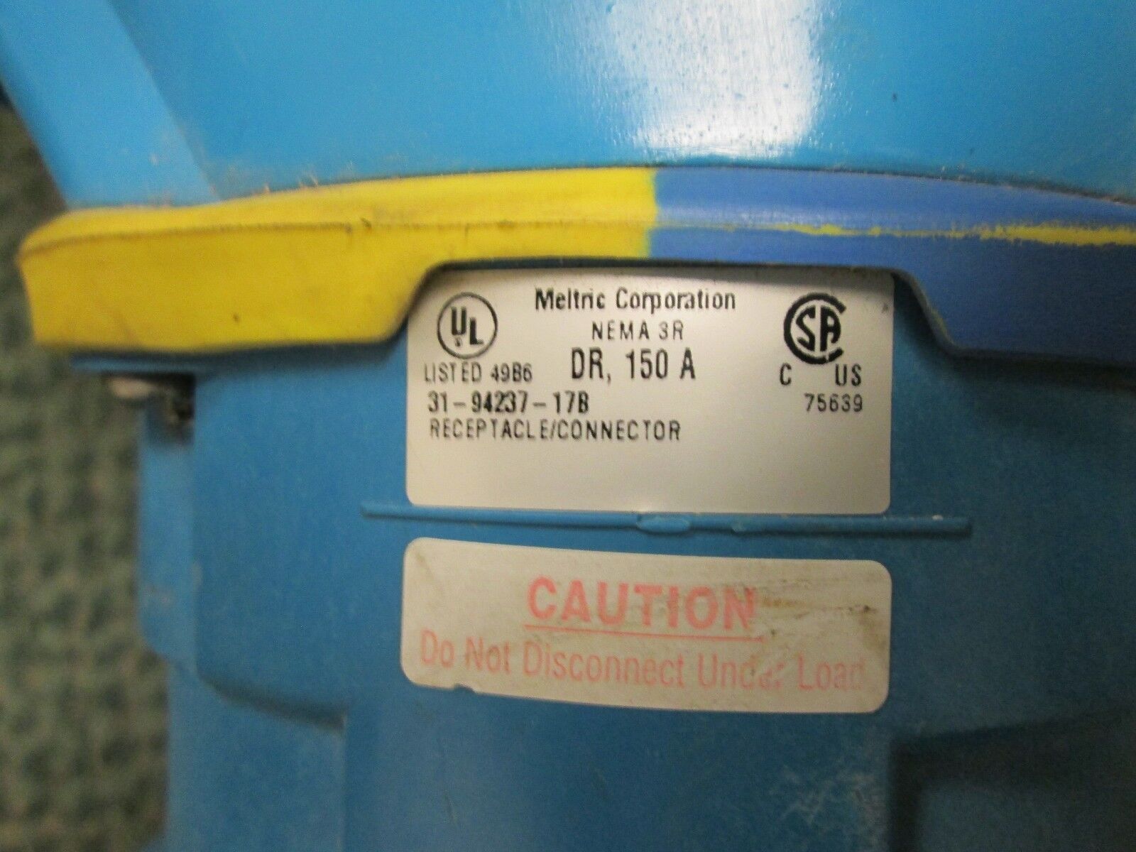 Meltric Receptacle w/ Base 31-94237-17B 150A Nema 3R Used