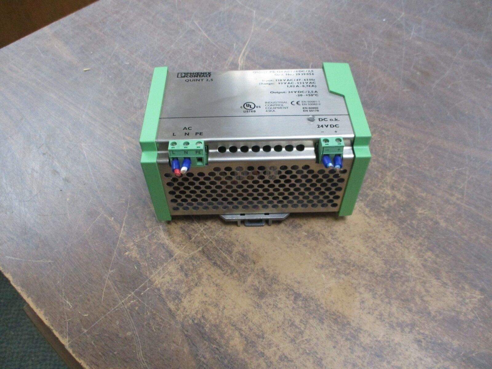 Phoenix Contact Quint 2,5 Power Supply QUINT PS-120AC/24DC/2,5 Used