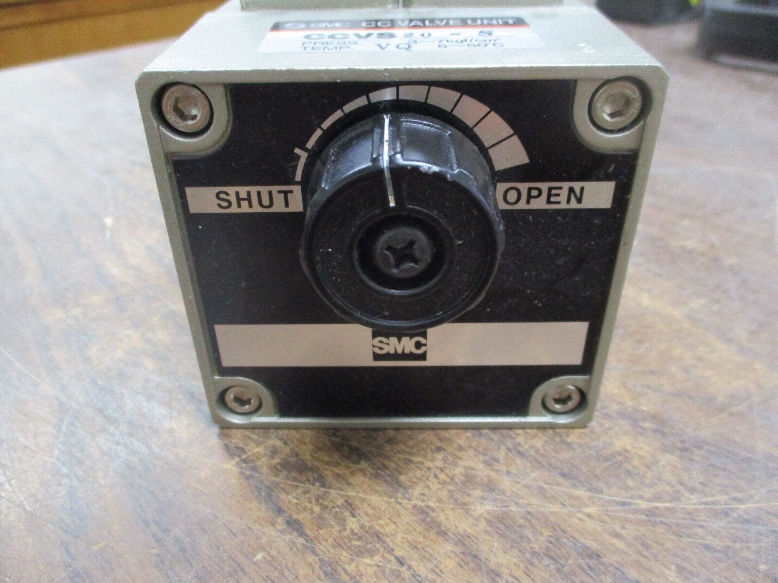 SMC CC Valve Unit CCVS 20-S 3-7 kgf/cm² 5-50°C Used