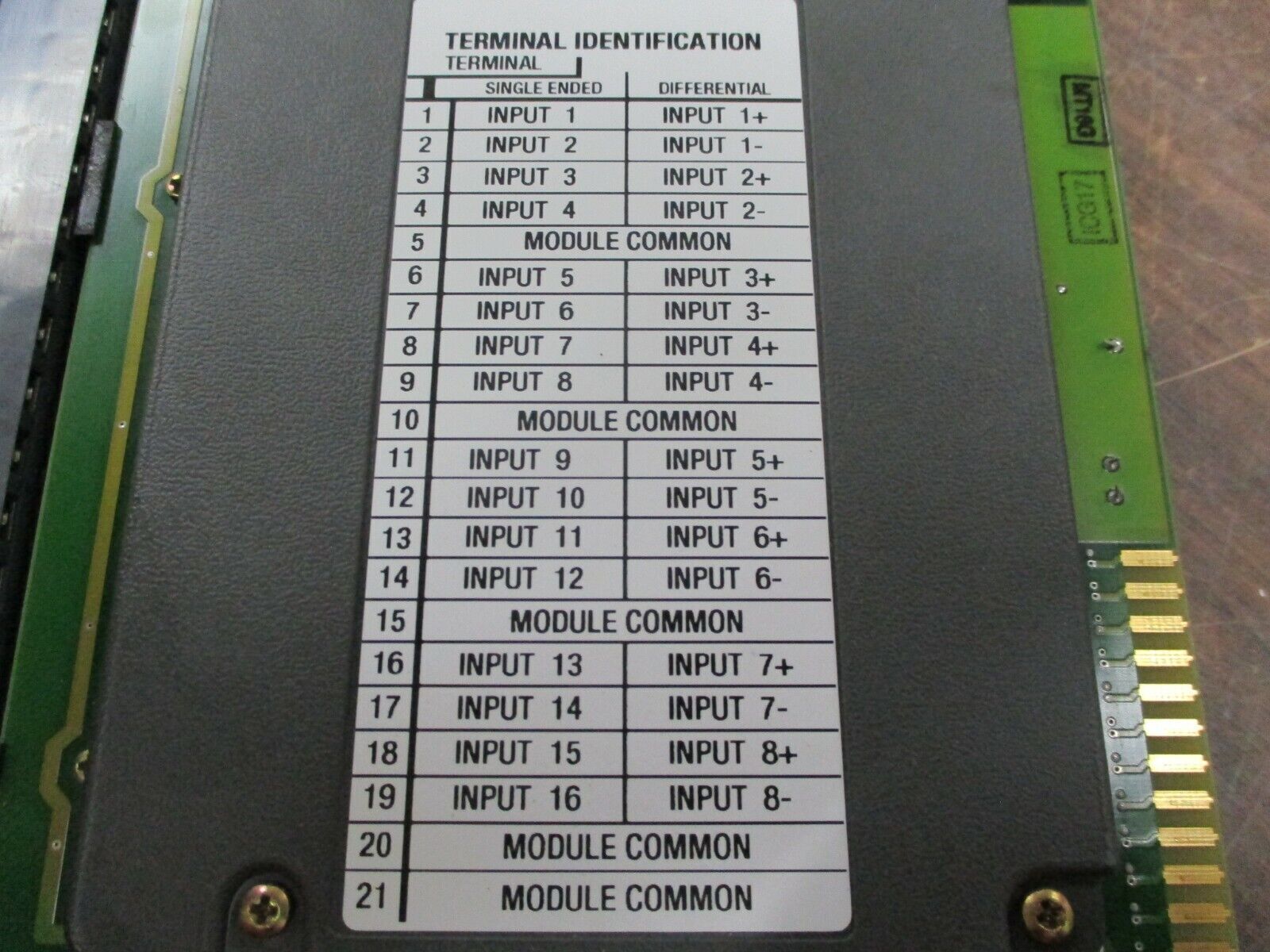 Allen-Bradley 12-Bit Analog Input Module 1771-IFE/C Ser C Rev H01 F/W Rev B Used