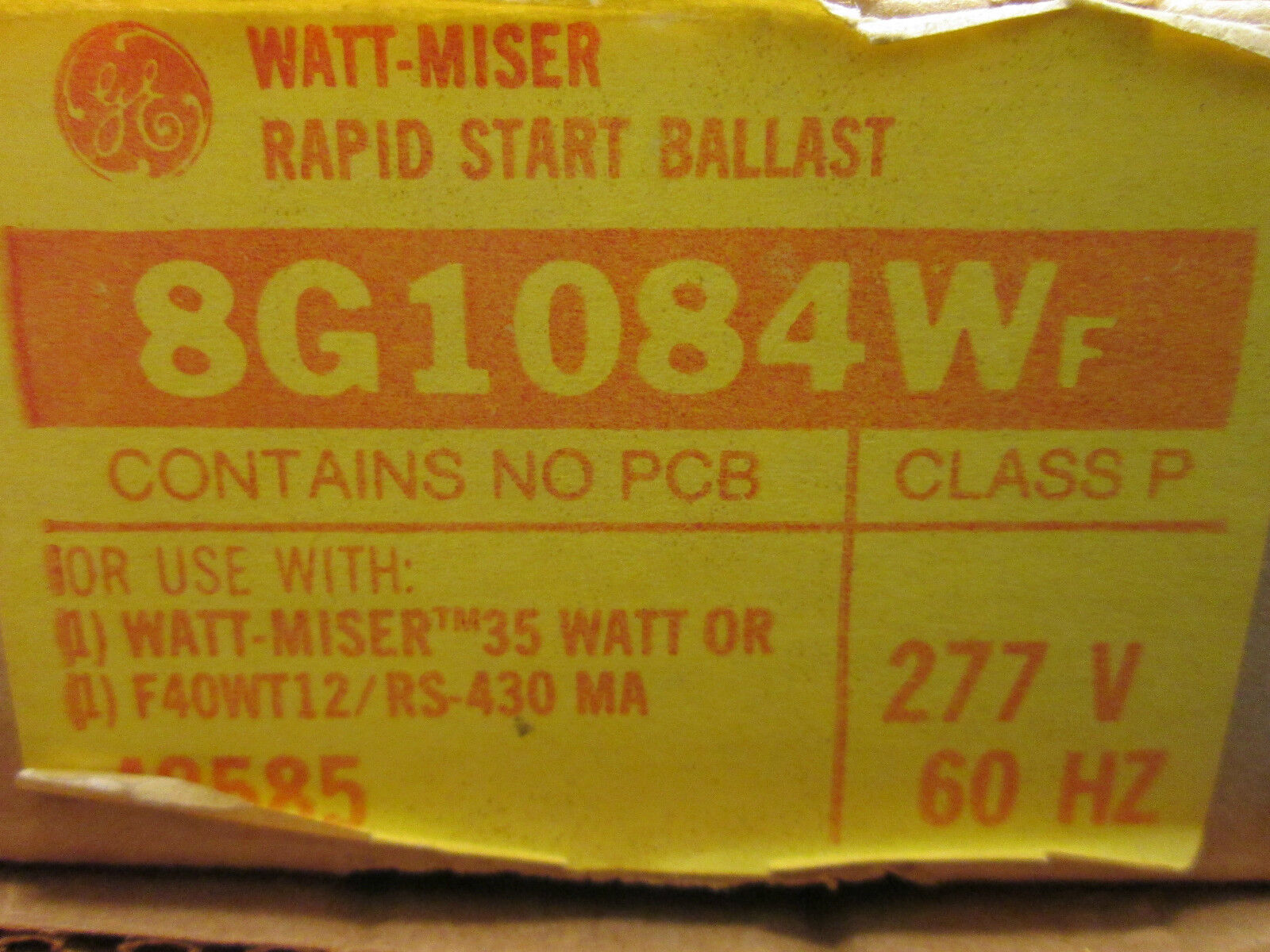 GE Ballast 8G1084WF New In Box Lot of 3