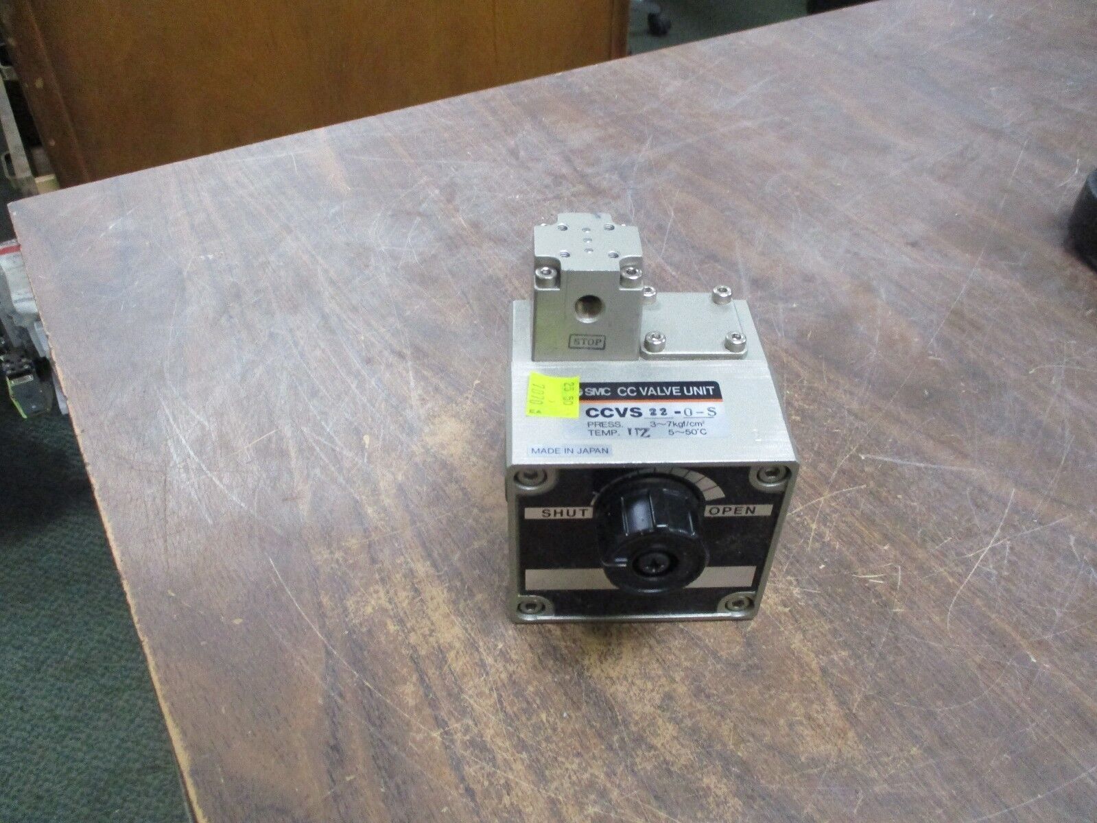 SMC CC Valve Unit CCVS 22-0-S 3-7kgf/cm² 5-50°C Used