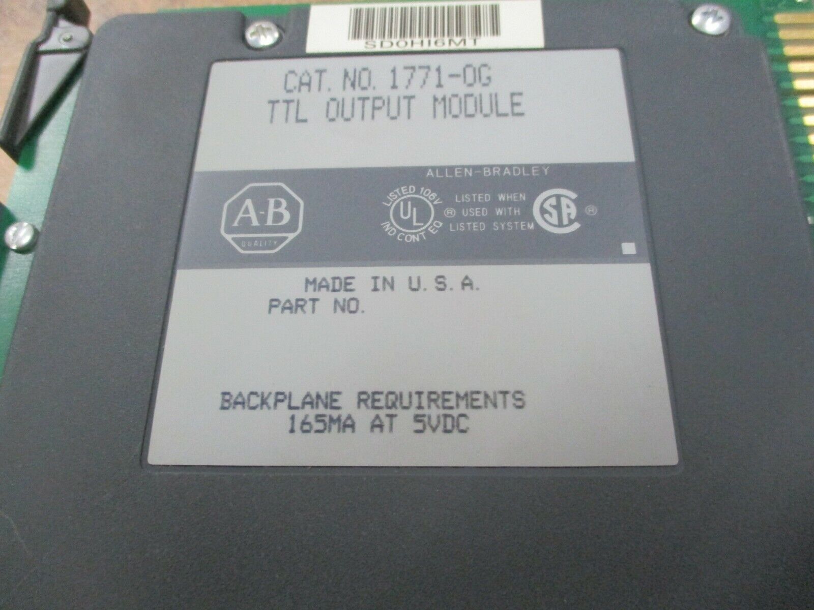 Allen-Bradley TTL Output Module 1771-OG Used