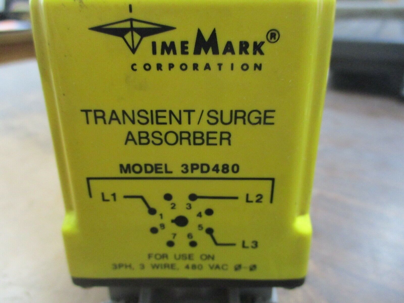 Time Mark Transient/Surge Absorber 3PD480 480V 3Ph 3W Used