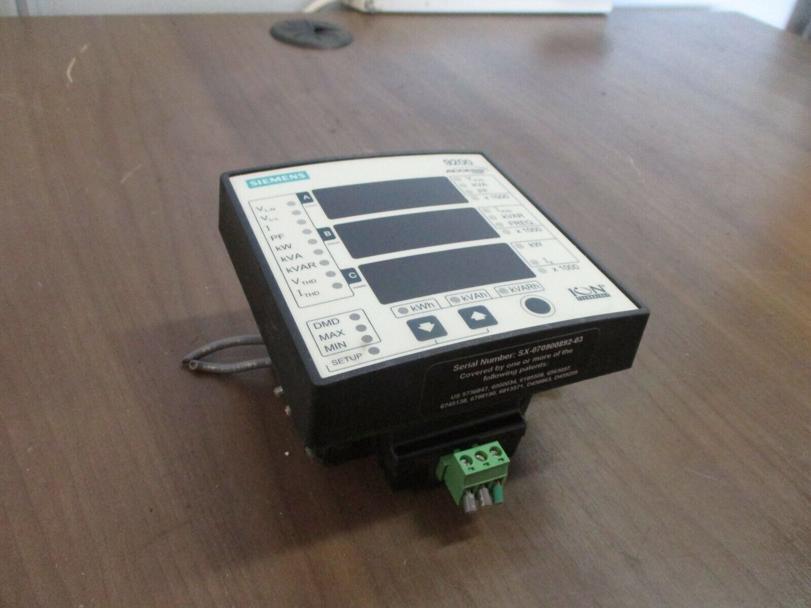 Siemens Ion Power Meter 9200 400V L-N, 690V L-L 3Ph 10A Access Compatible Used