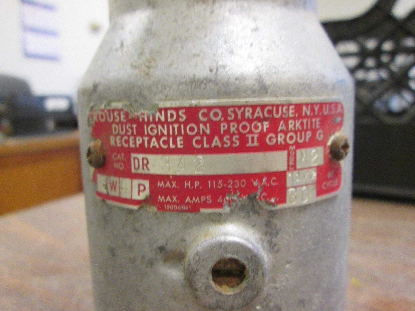 Crouse-Hinds Connector DR 342 30A 3W 4P 460V Used