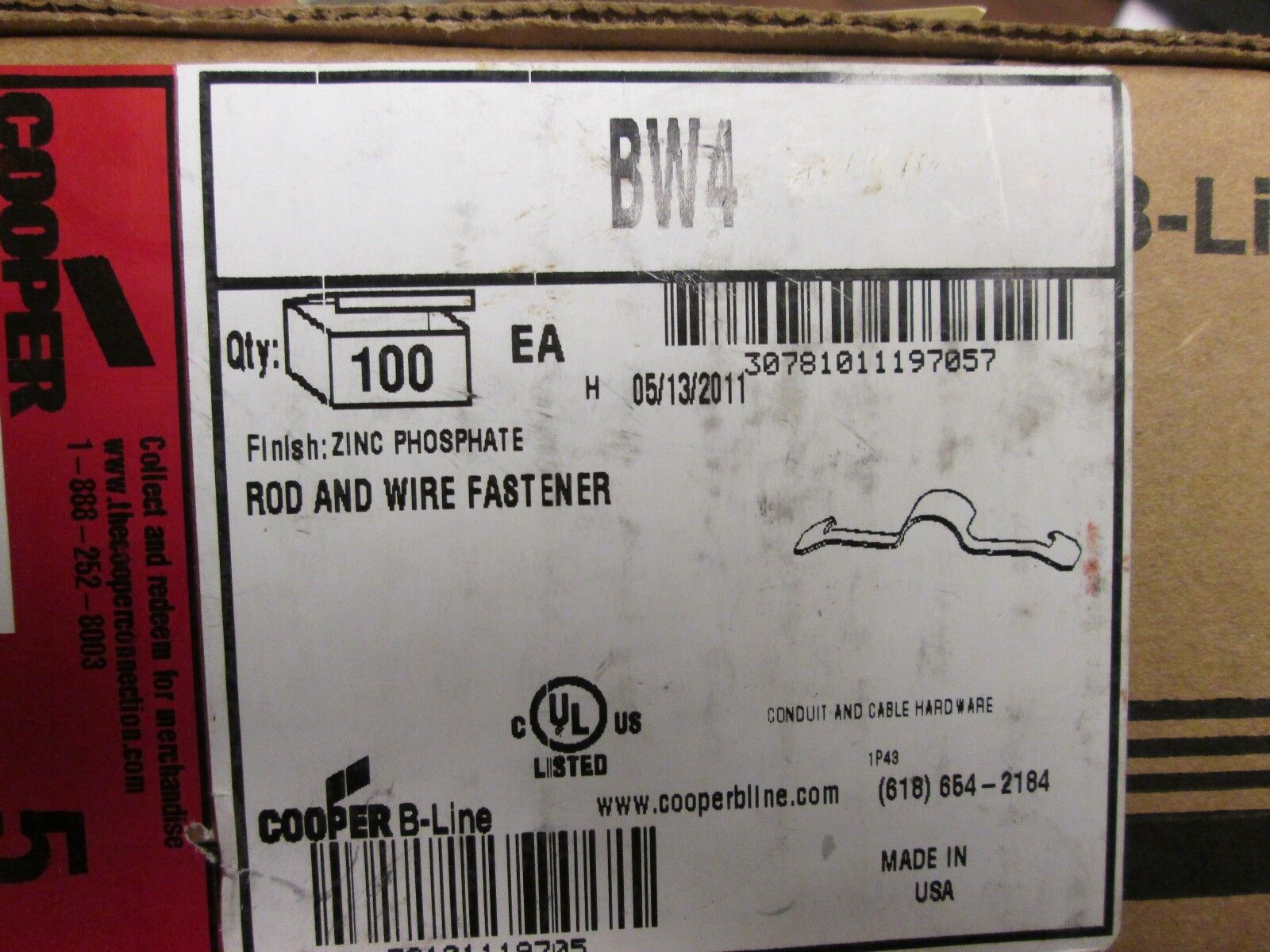 Cooper  Wing Clip  BW4  Approx 190 Pcs  New Surplus