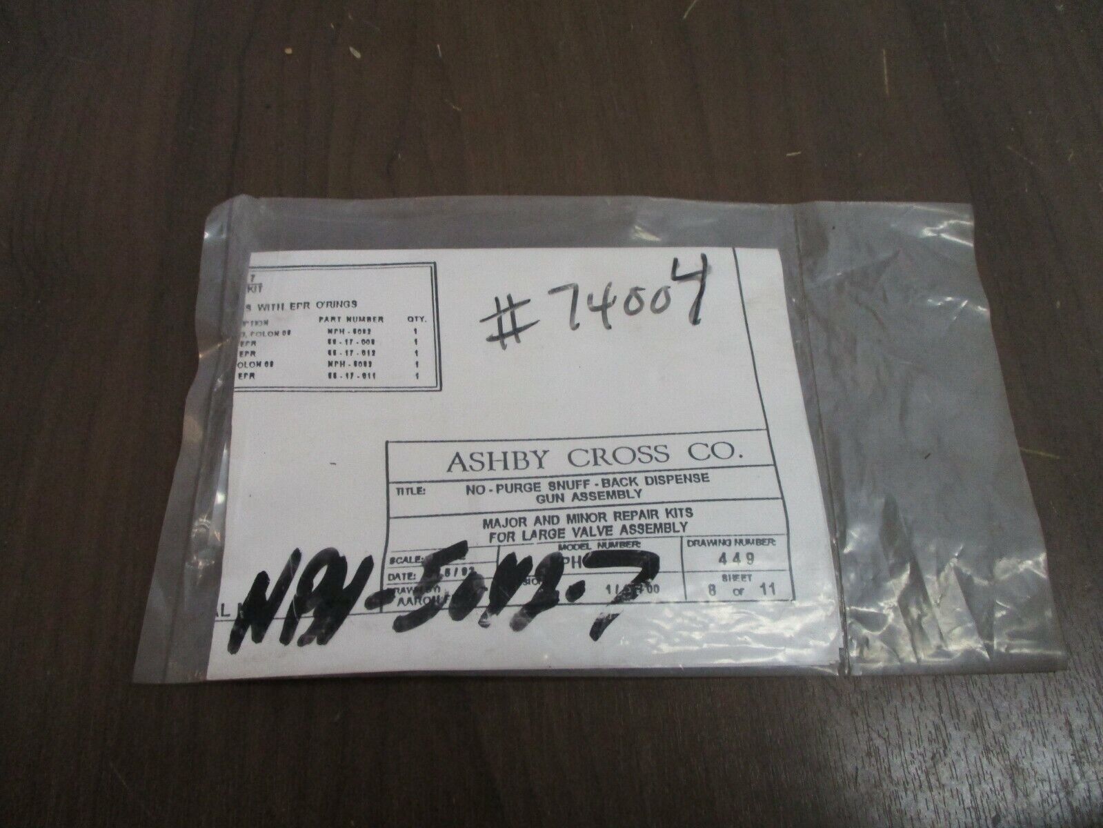Ashby Cross Repair Kit NPH-5000 New Surplus