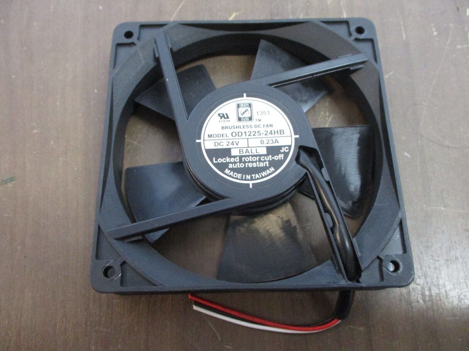 Orion Brushless DC Fan OD1225-24HB 24VDC 0.23A Used