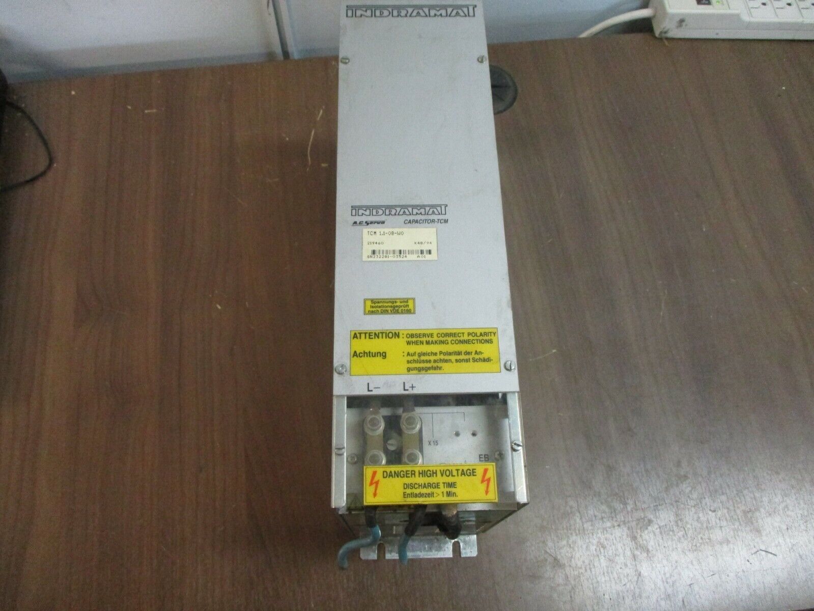 Indramat AC Servo Capacitor TCM 1.1-08-W0 Used