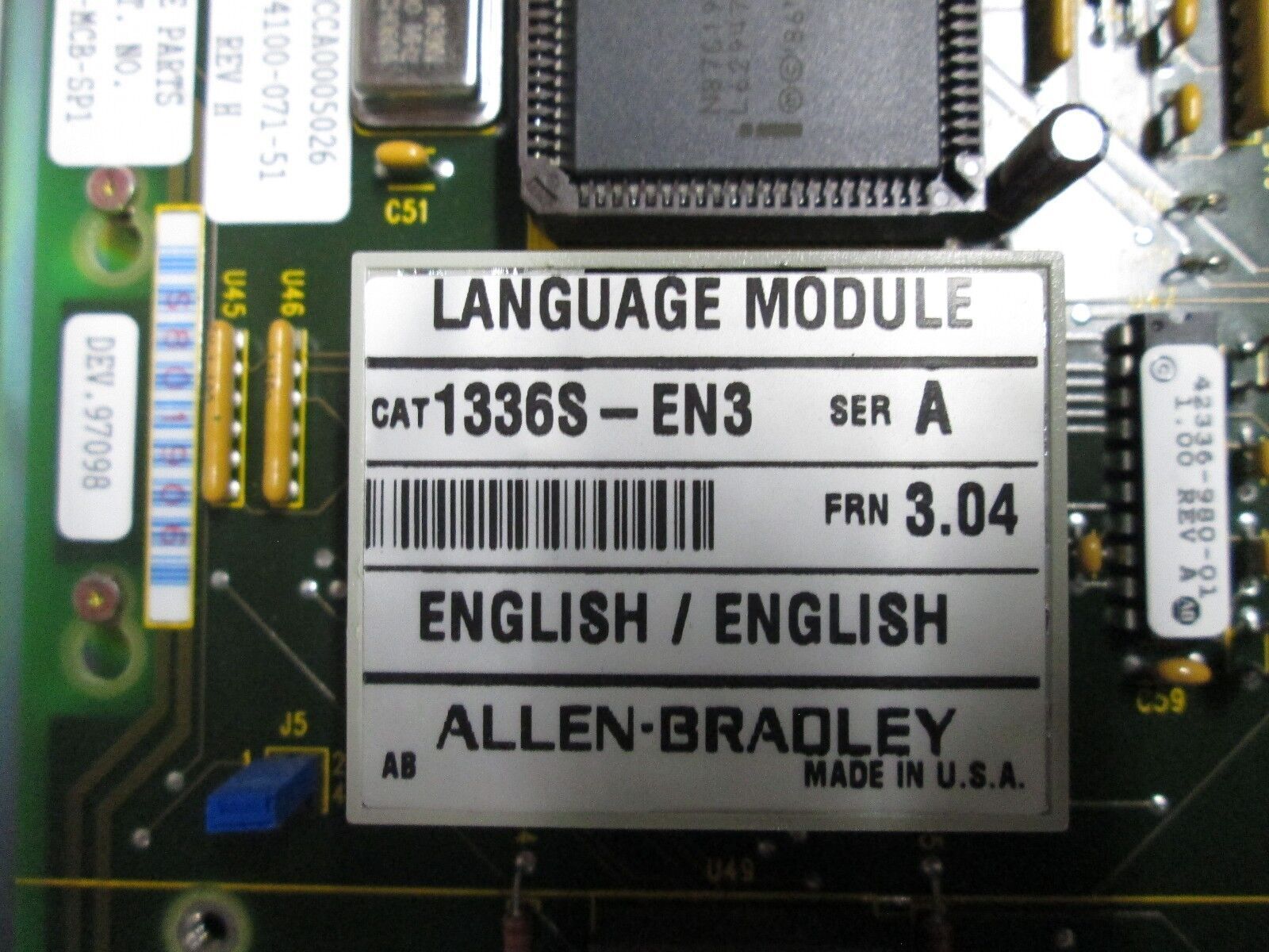 Allen-Bradley 1336 Plus AC Drive 1336S-B020-AN-EN3-L6 nema 12 Enc. 20HP Used
